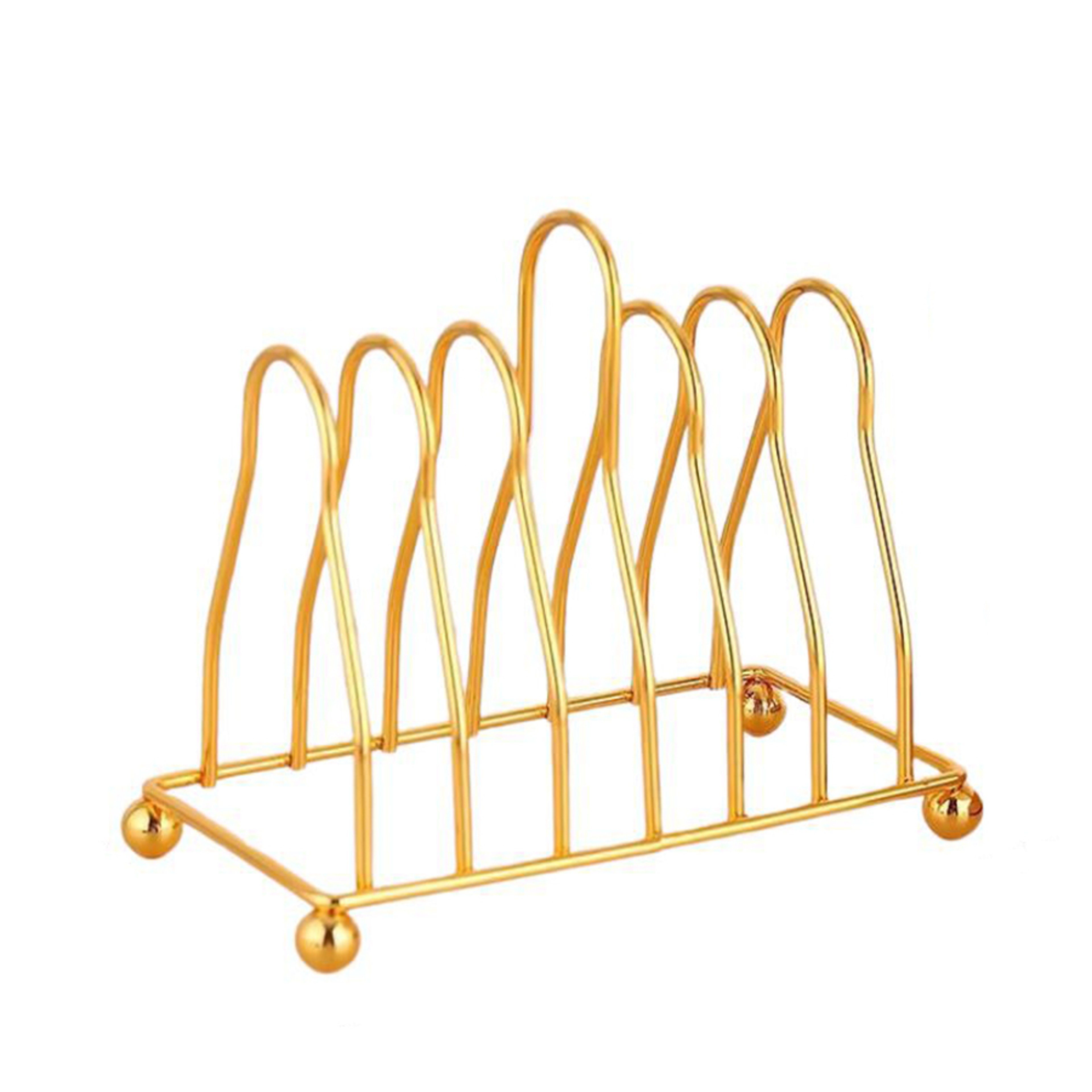 Kitchen Iron Small Dish Rack, Household Gold and Silver Triangular Shelves, Cupboard Dish Storage Draining Shelf – view 8