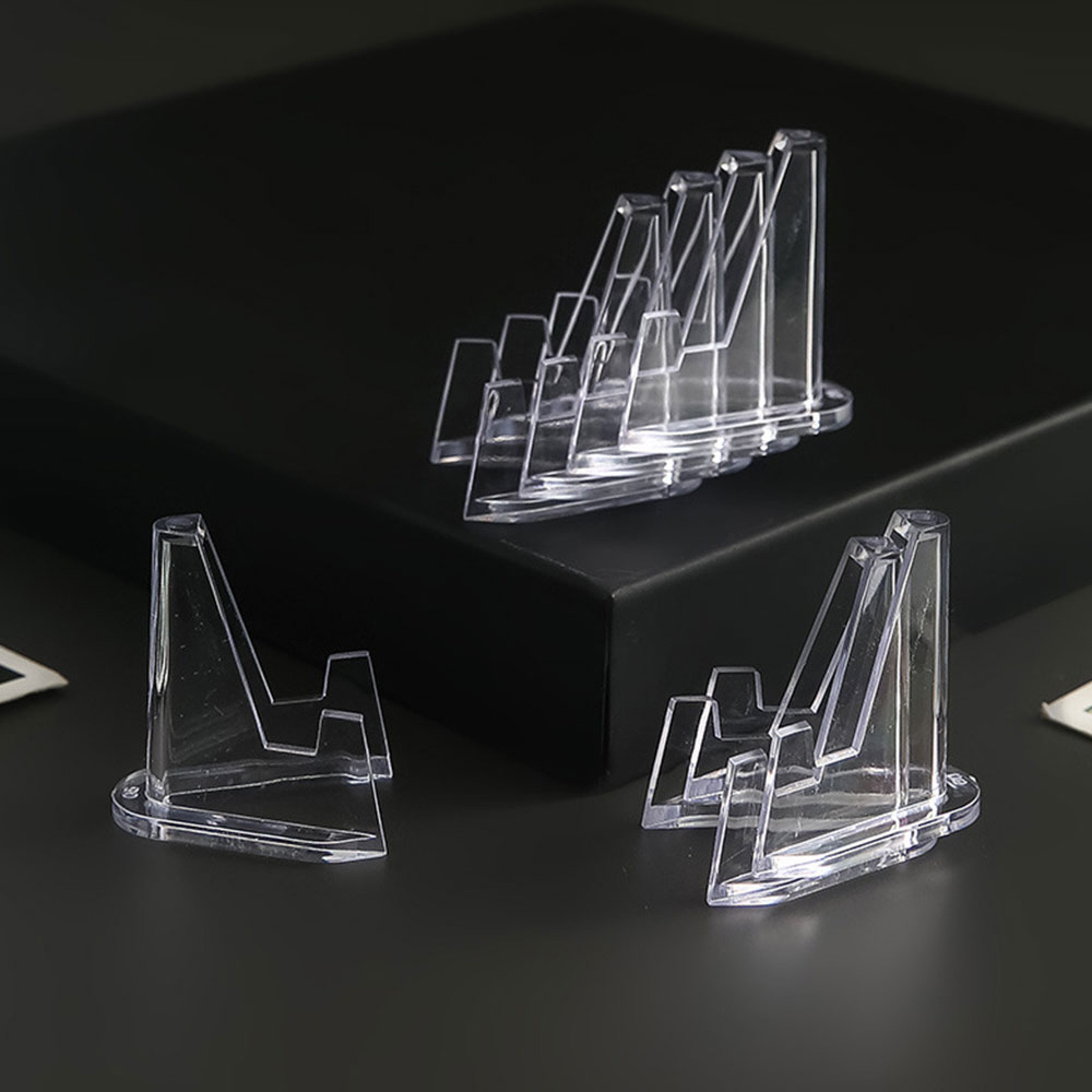 Clear Acrylic Coin Display Stand Holder, Small Easel Rack, Card Support, Commemorative Challenge Coins Capsule Holder – view 1