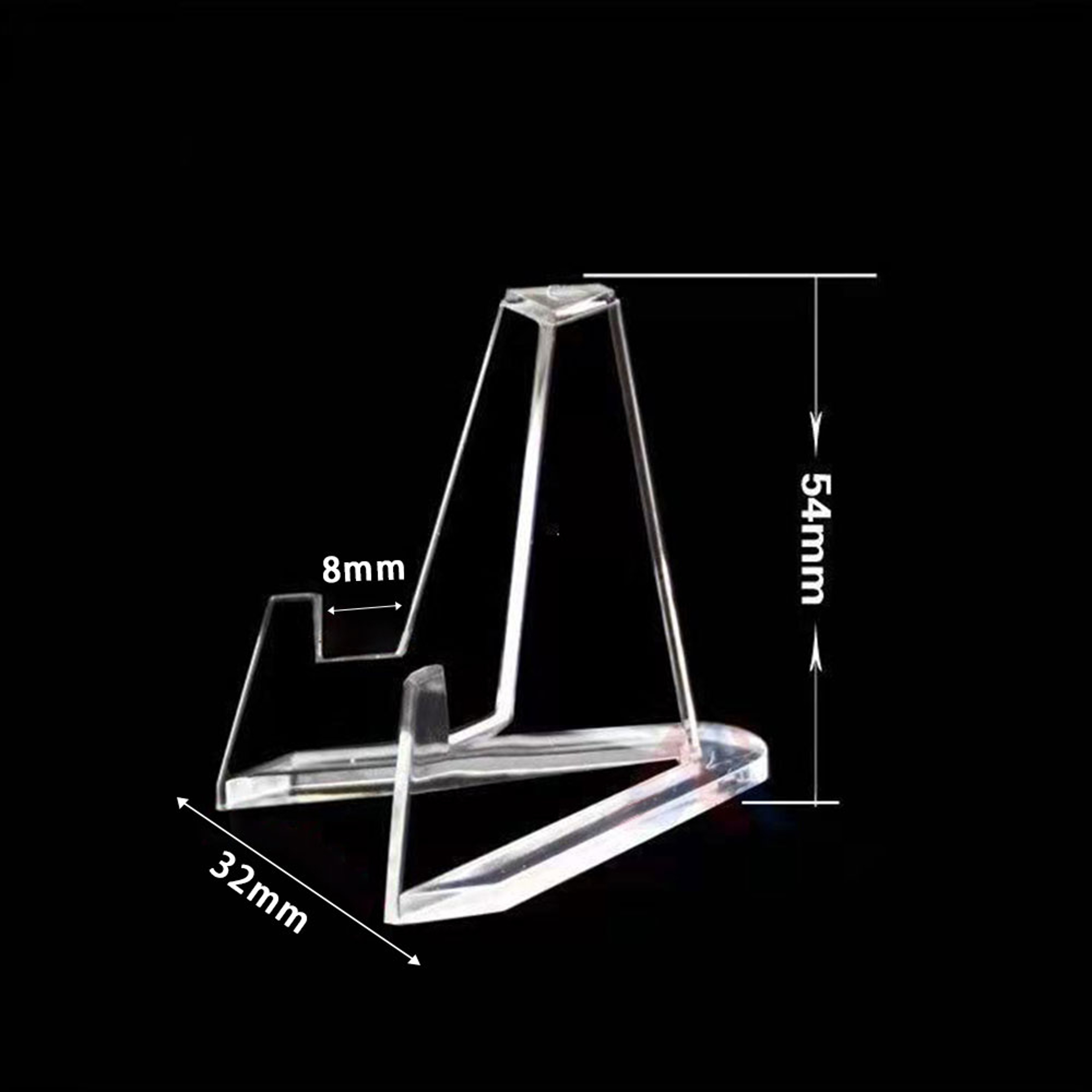 Clear Acrylic Coin Display Stand Holder, Small Easel Rack, Card Support, Commemorative Challenge Coins Capsule Holder – view 8