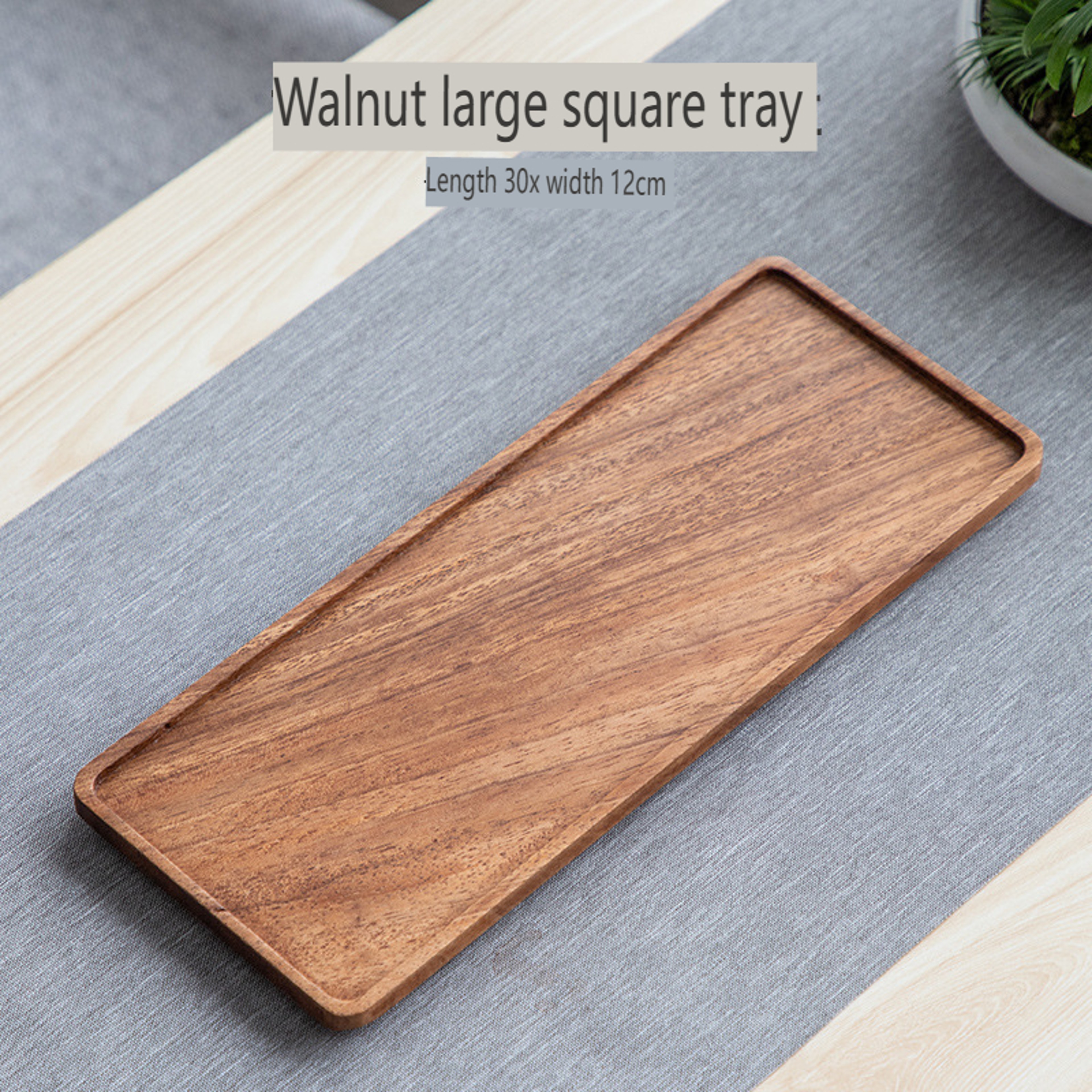 Rectangular Wooden Platters for Food, Long Charcuterie Board, Acacia Wood Serving Tray for Party Home Decor – view 7