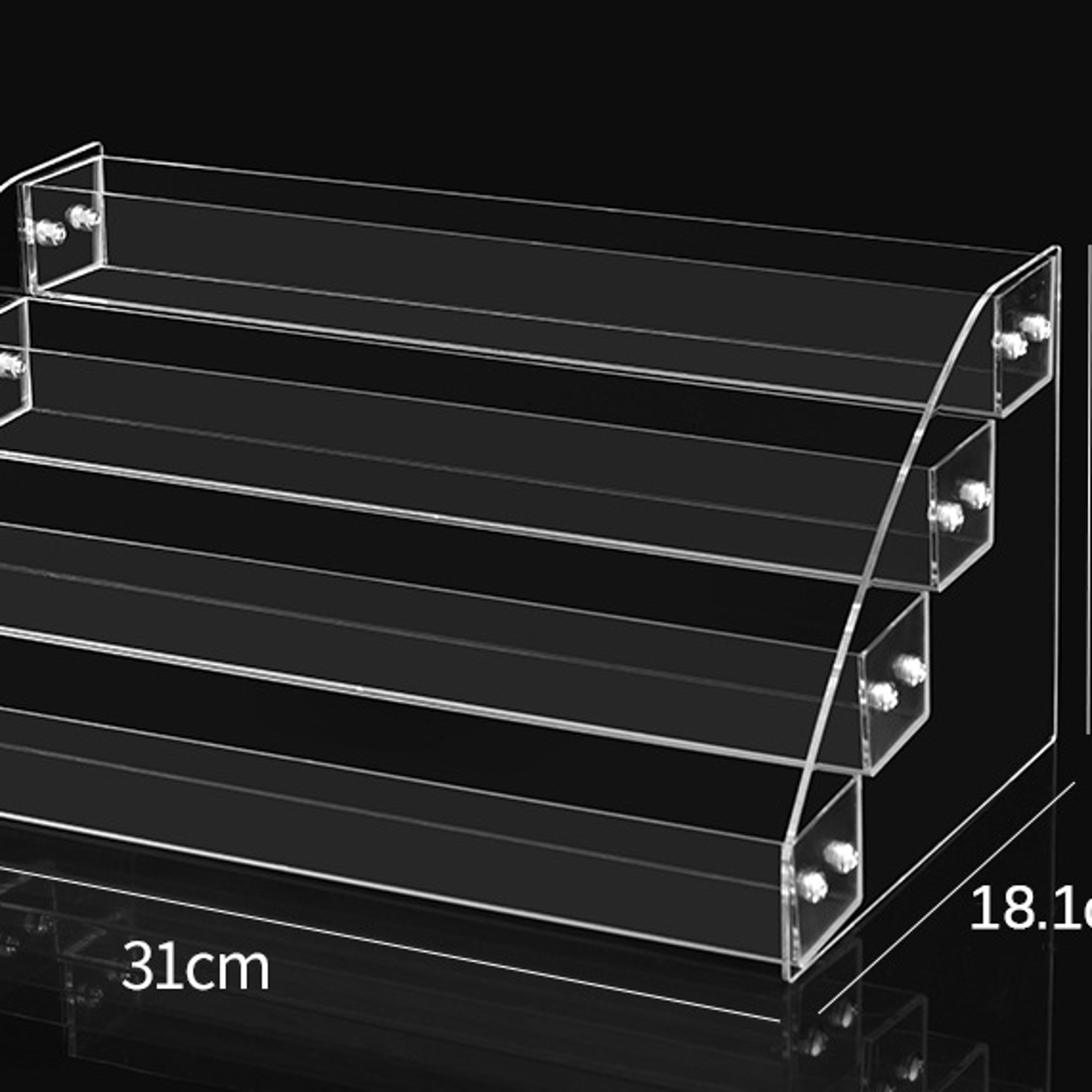Clear Acrylic Nail Polish Gel Display Stand Multi Layer Plastic Storage Rack with Drawer for Nail S
