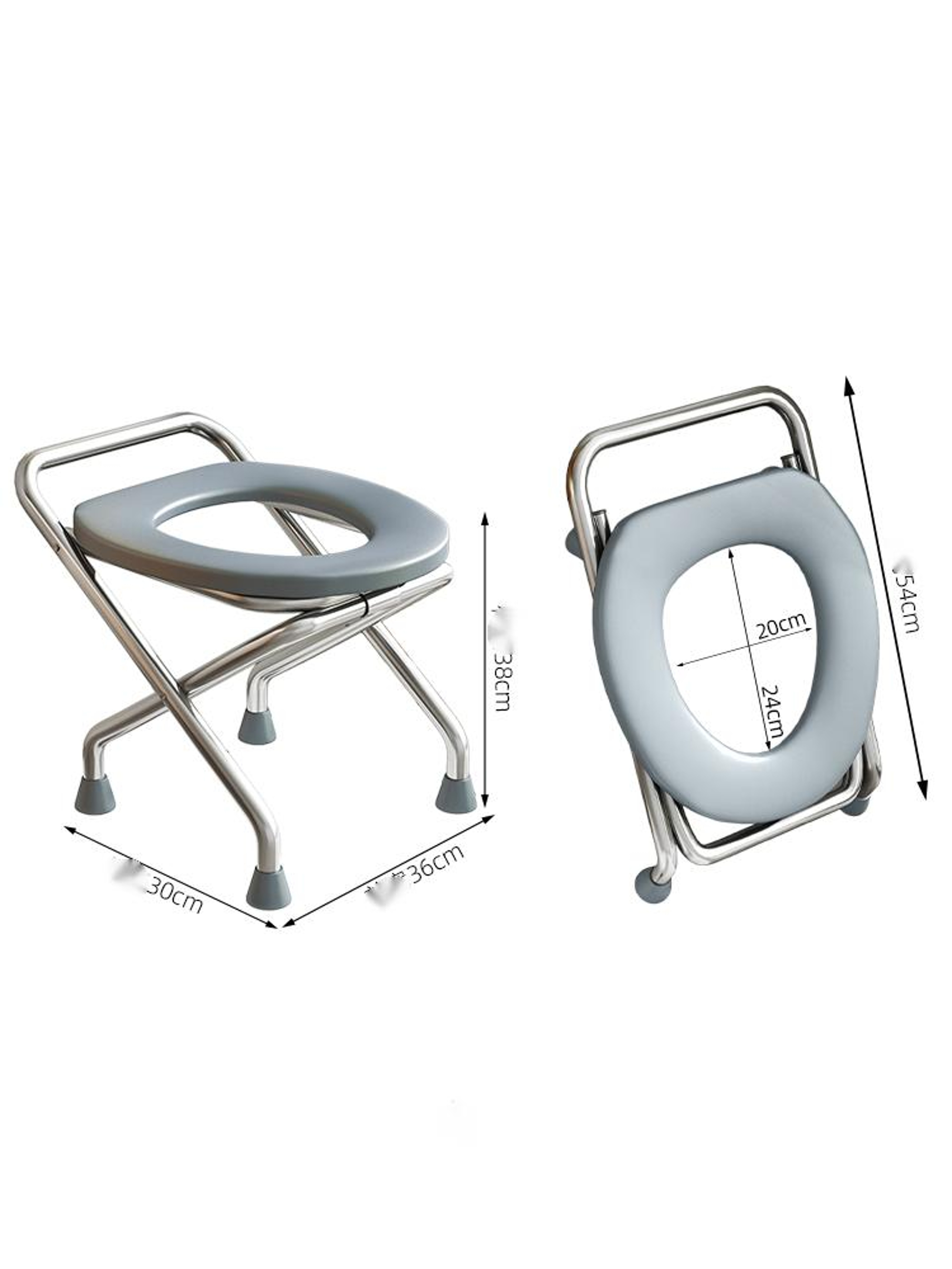 Stainless Steel Toilet Chair Folding Mobile Toilet For Elderly Pregnant Women Squat Stool With Stor 2