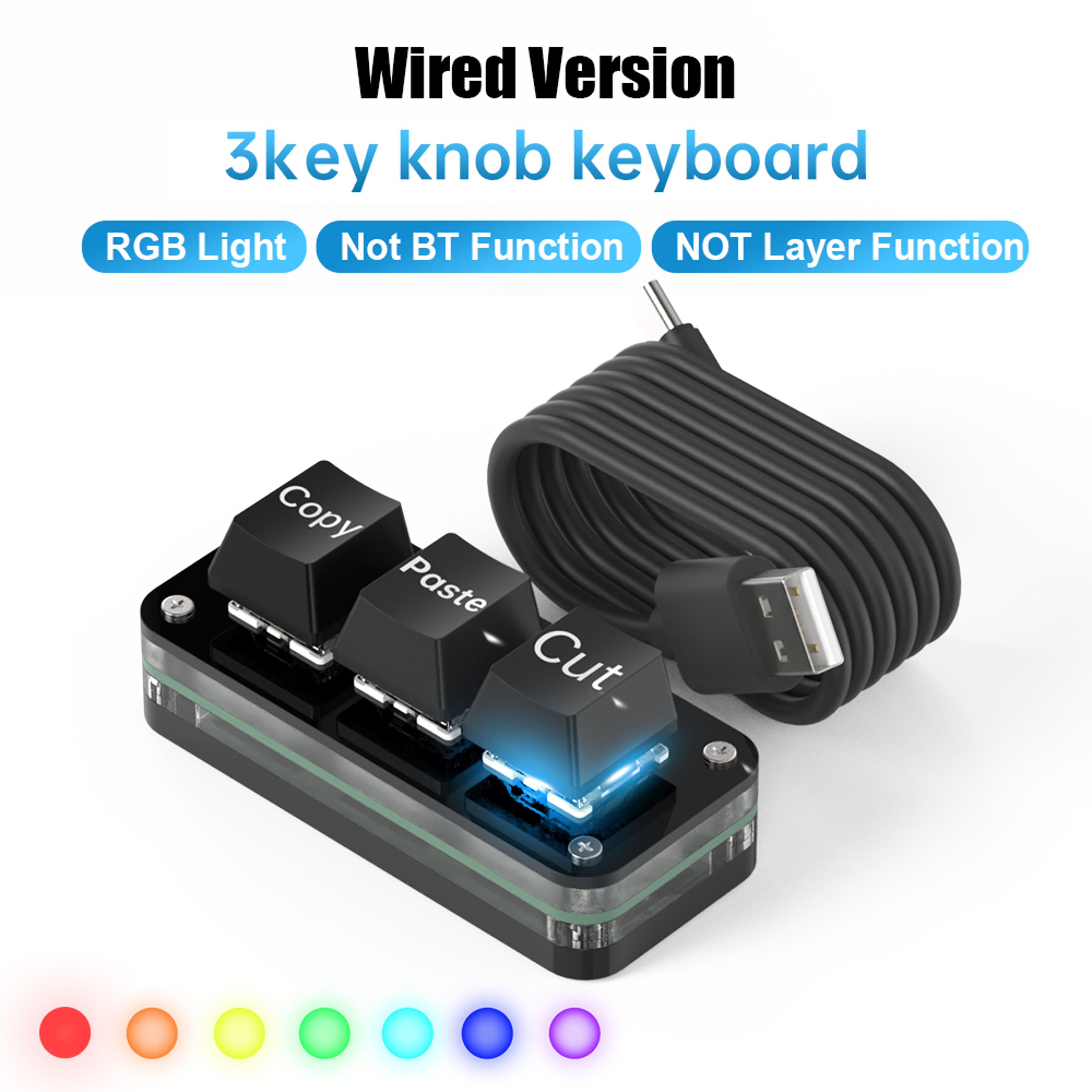 Macro Pad RGB Mini Hot Swap Macro Programming Keyboard Custom Knob Keypads With Red Switches Keys F 1