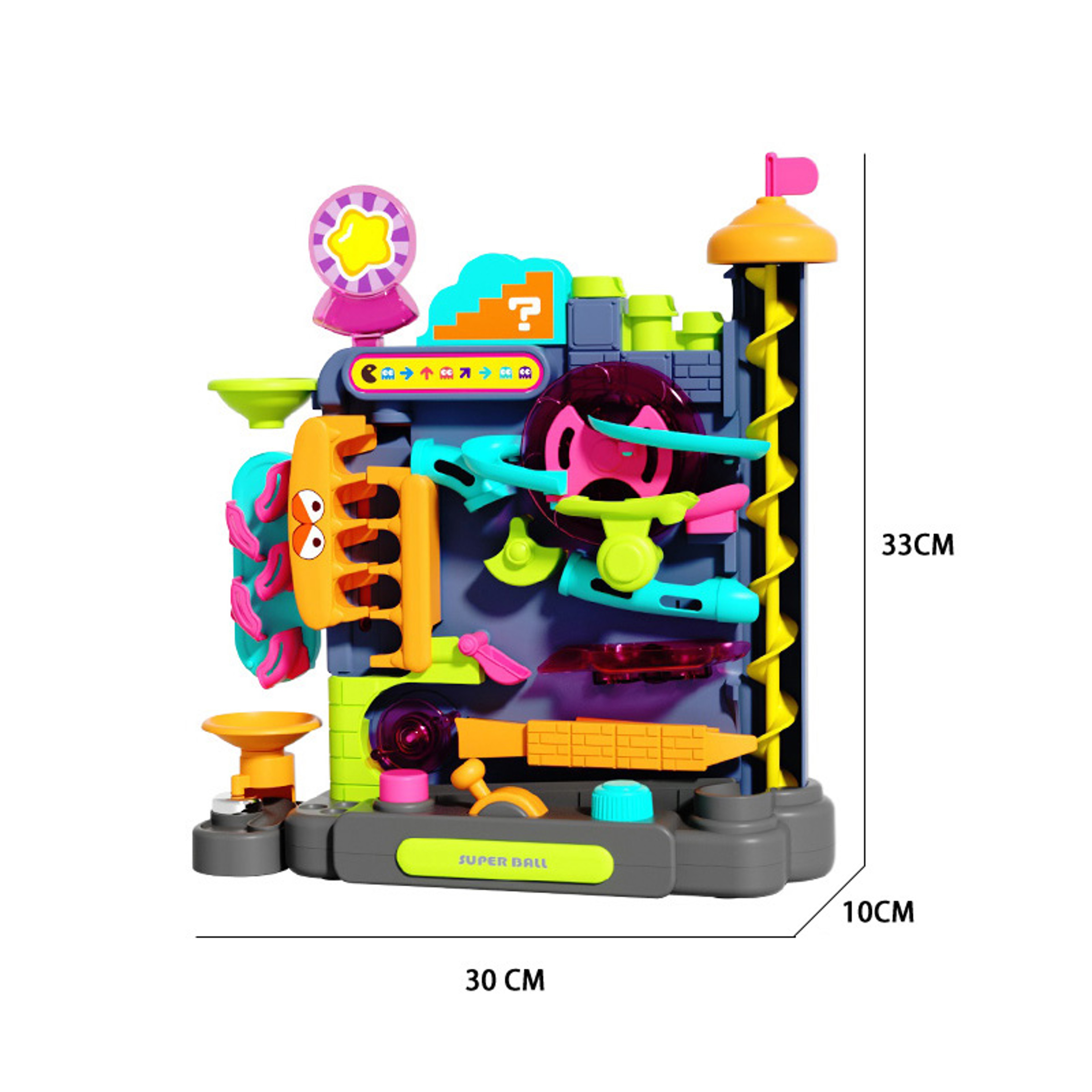 Educational Montessori Toy Multi-Layer Track Adventure Game Rail Rolling Ball Model Interactive Brain for Children Kids – view 3