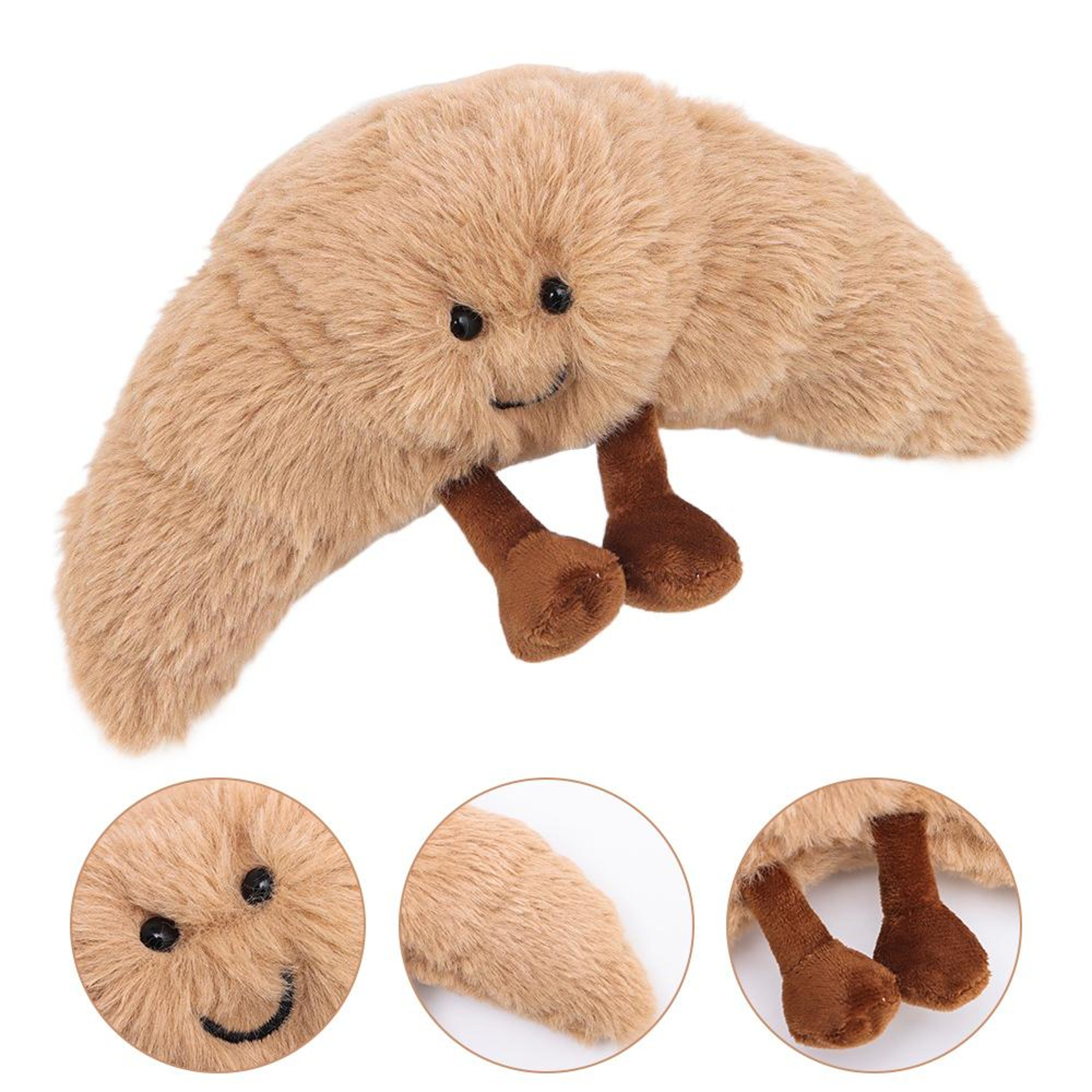 Rag Doll Toy Sofa Decoration Stuffed Animals Smile Croissant Bread Pillow Plush Toy Croissant Plush 3