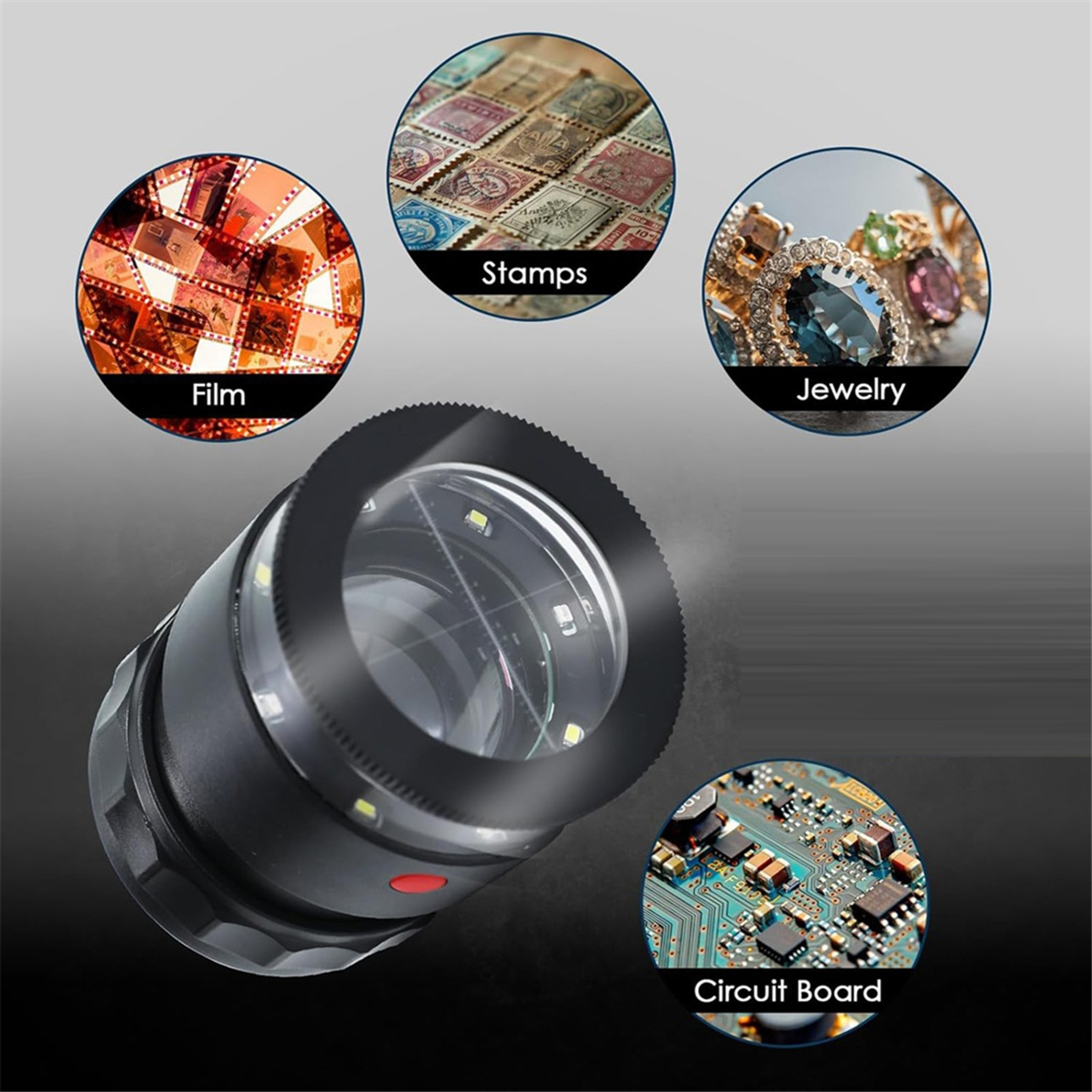 Magnifier, Rechargeable Jewellers Magnifying Glass with LED Light, Adjustable Focal Length Magnifier – view 5