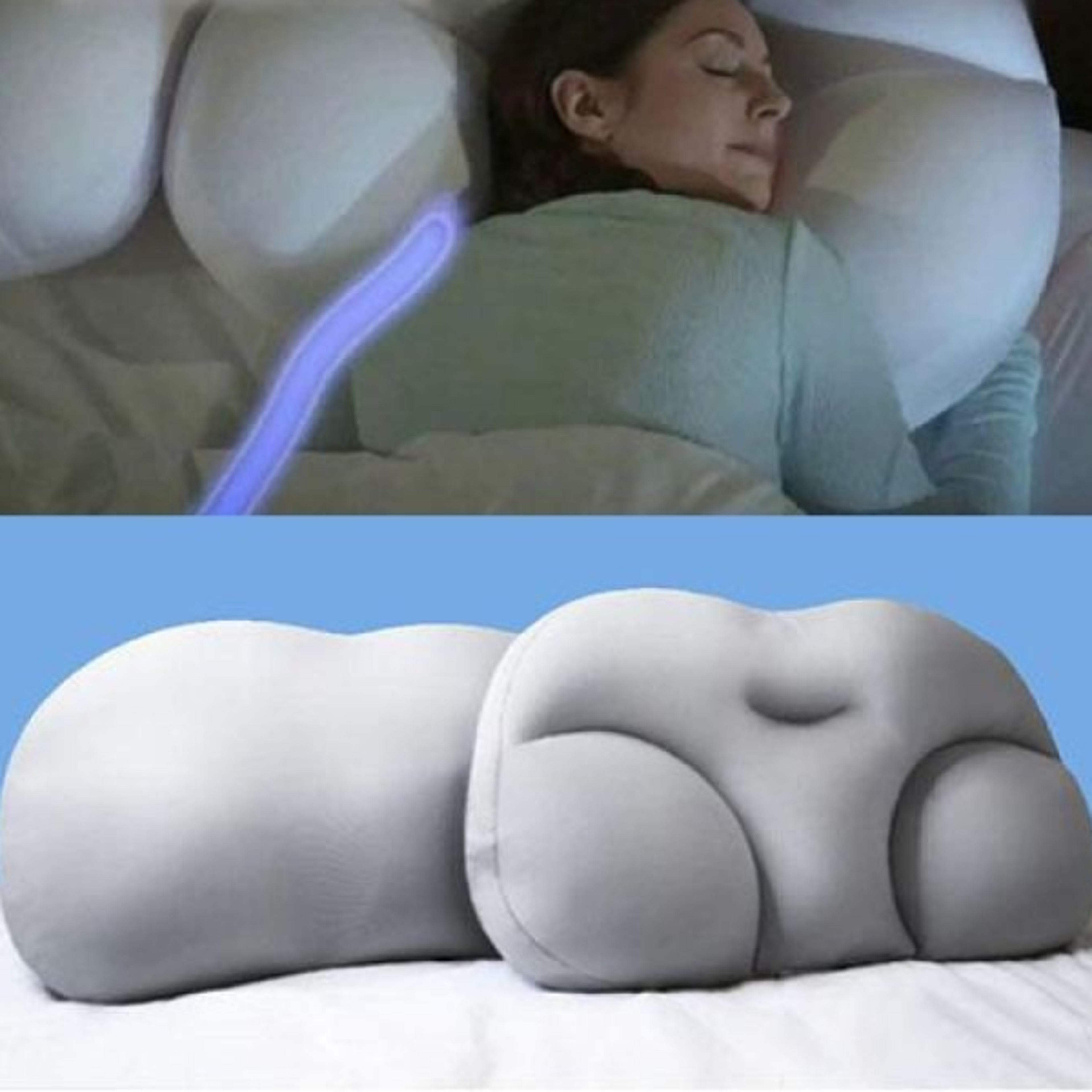 Allround Egg Shaped Cloud Pillow Soft Bed Pillow For Nursing 3D Ergonomic Sleeping Memory Foam Ergo