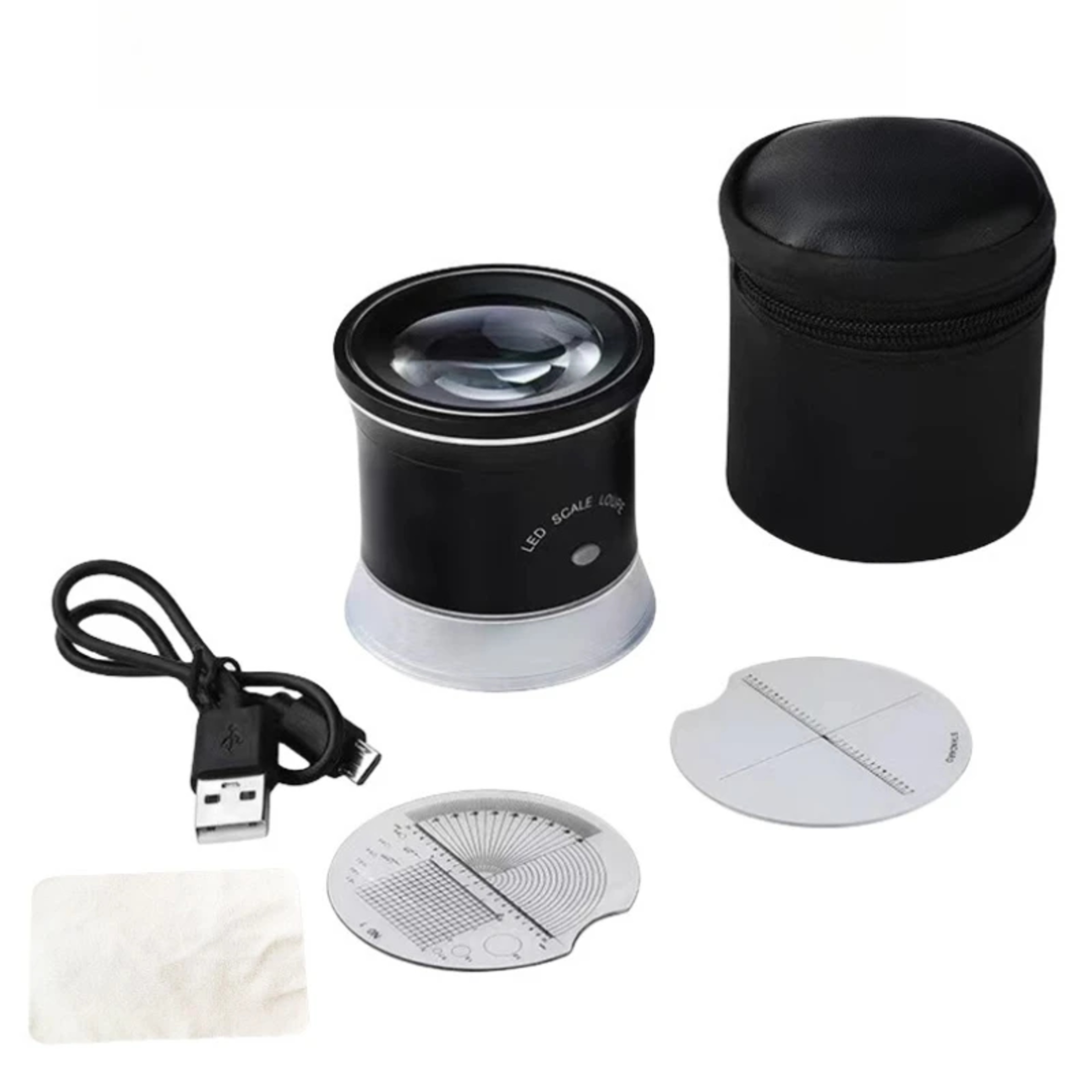 Portable Cylinder Rechargeable Magnifier, LED UV Light with Angle Scoring Plate, Cross Scoring Plate for Jewellery – view 6