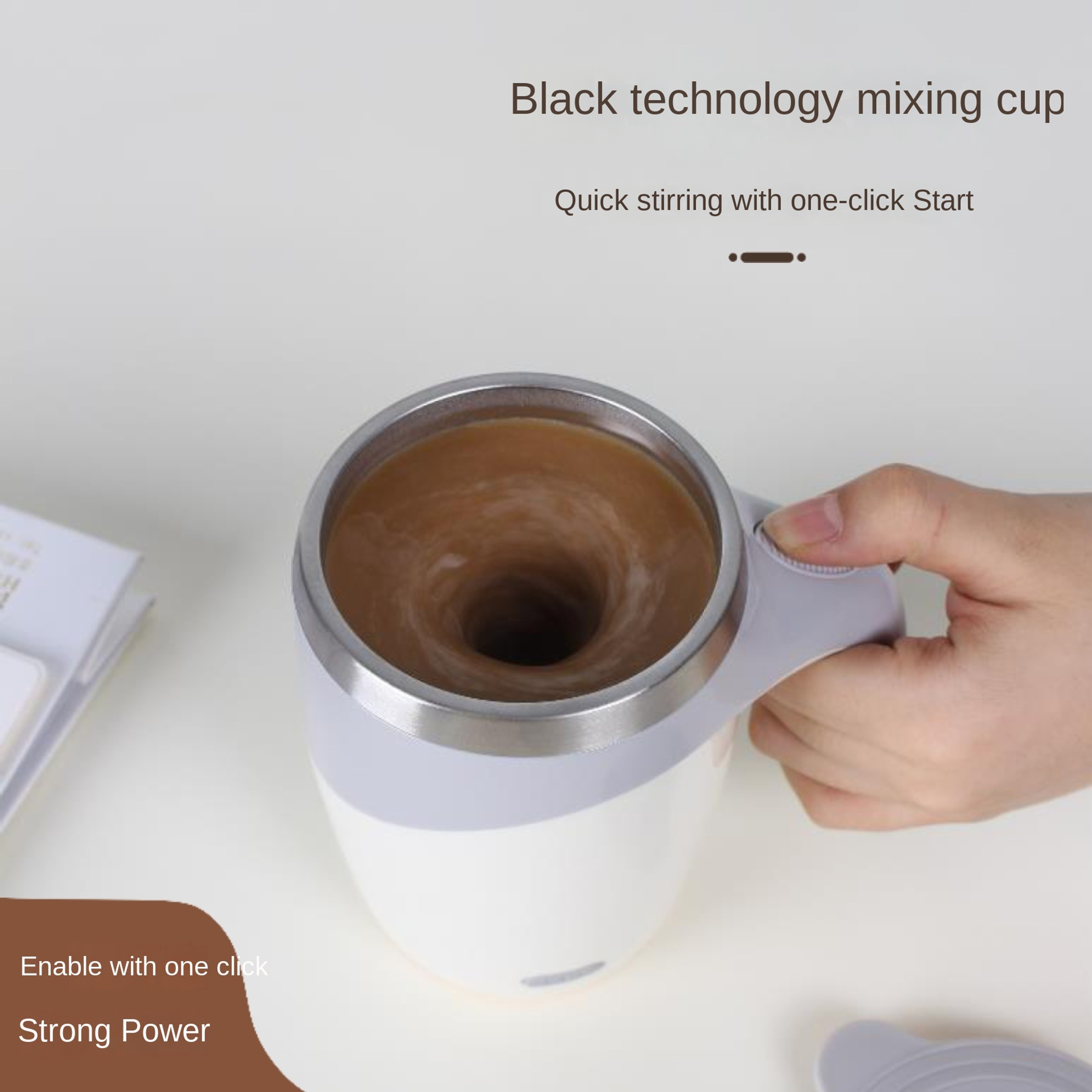 Automatic Self Stirring Mug Stainless Steel Coffee Mixing Cup Portable USB Electric Blender Smart M 2
