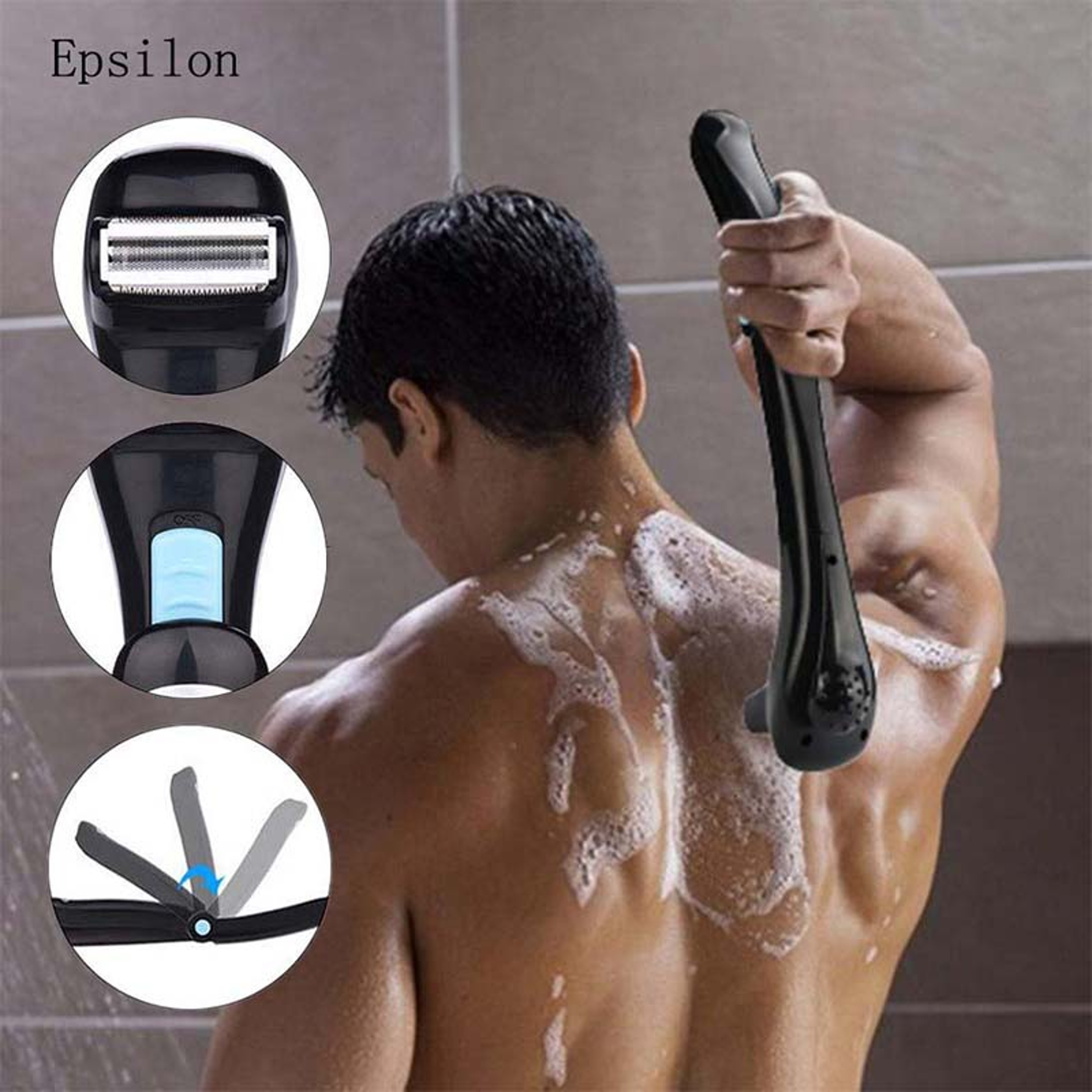 High Quality Folding Back Shaver for Men, Body Groomer Trimmer, Back Hair Removal Razor, Long Handle Safety Razor – view 1