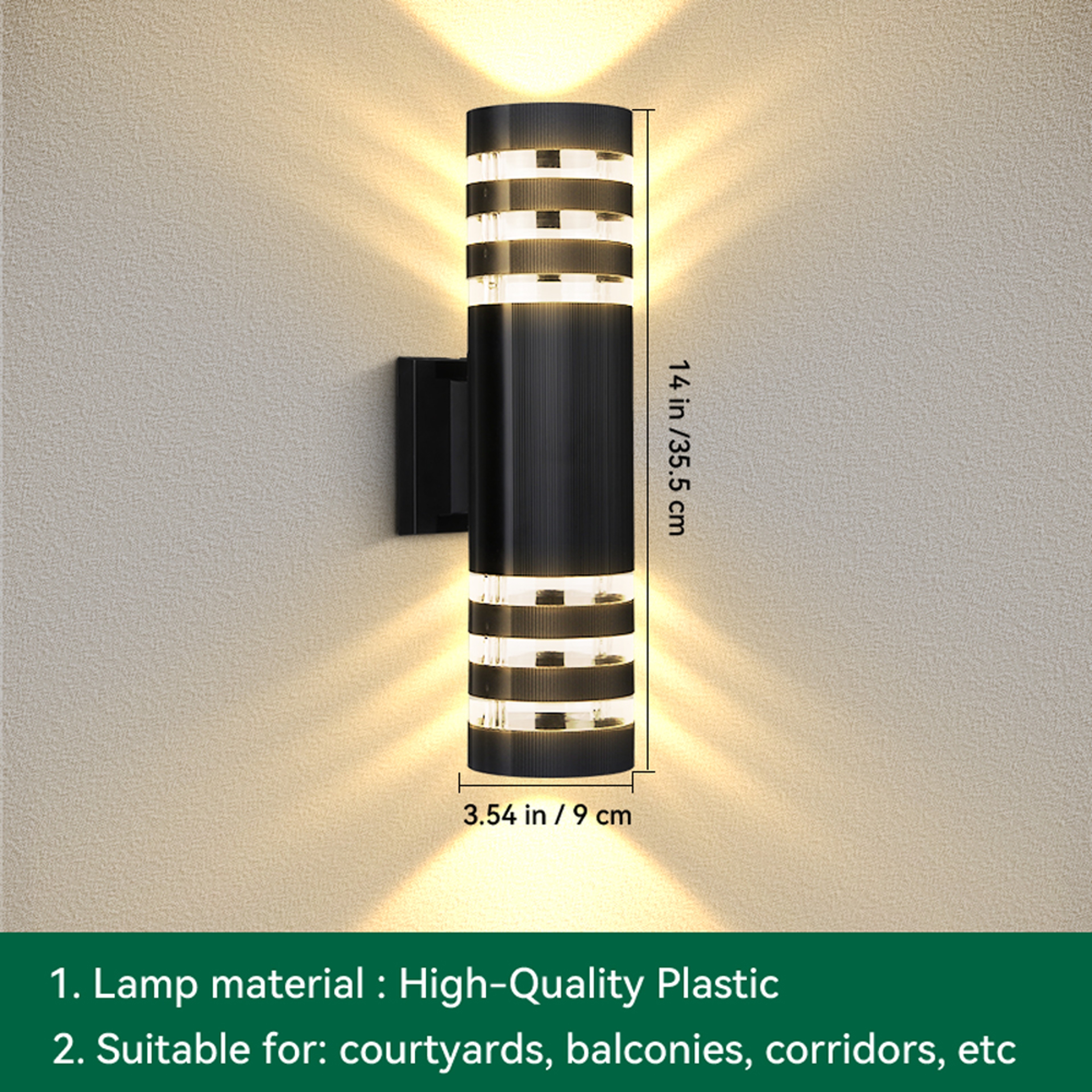 LED Outdoor Water proof Wall Light, Decor Socket Fixture for External Stairs, Home Lamp, Bedroom Wall Street Lighting – view 12