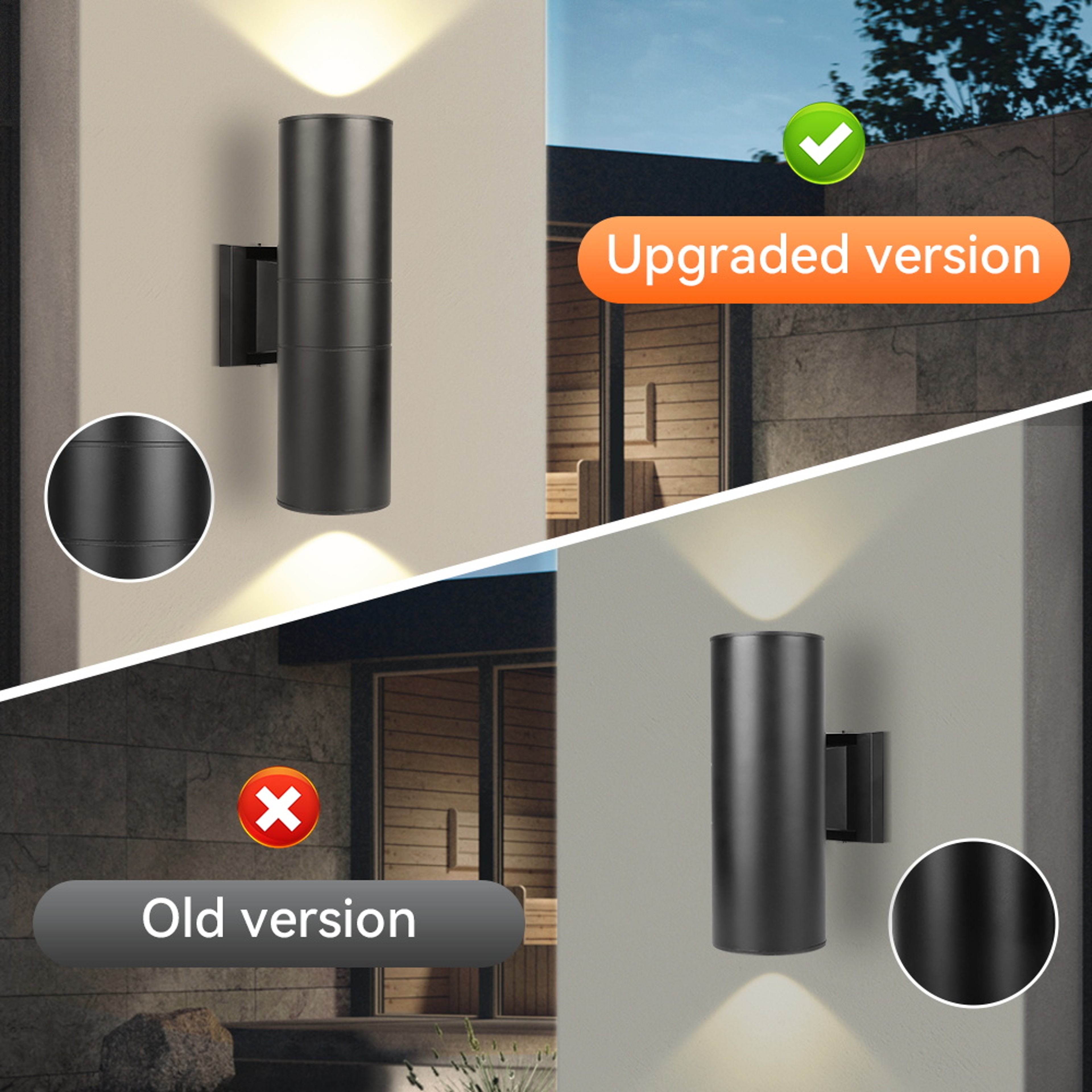 Modern Wall Lamp Bulb Outdoor Balcony Garden Lights Double Head LED Street Lights Indoor Room Wall