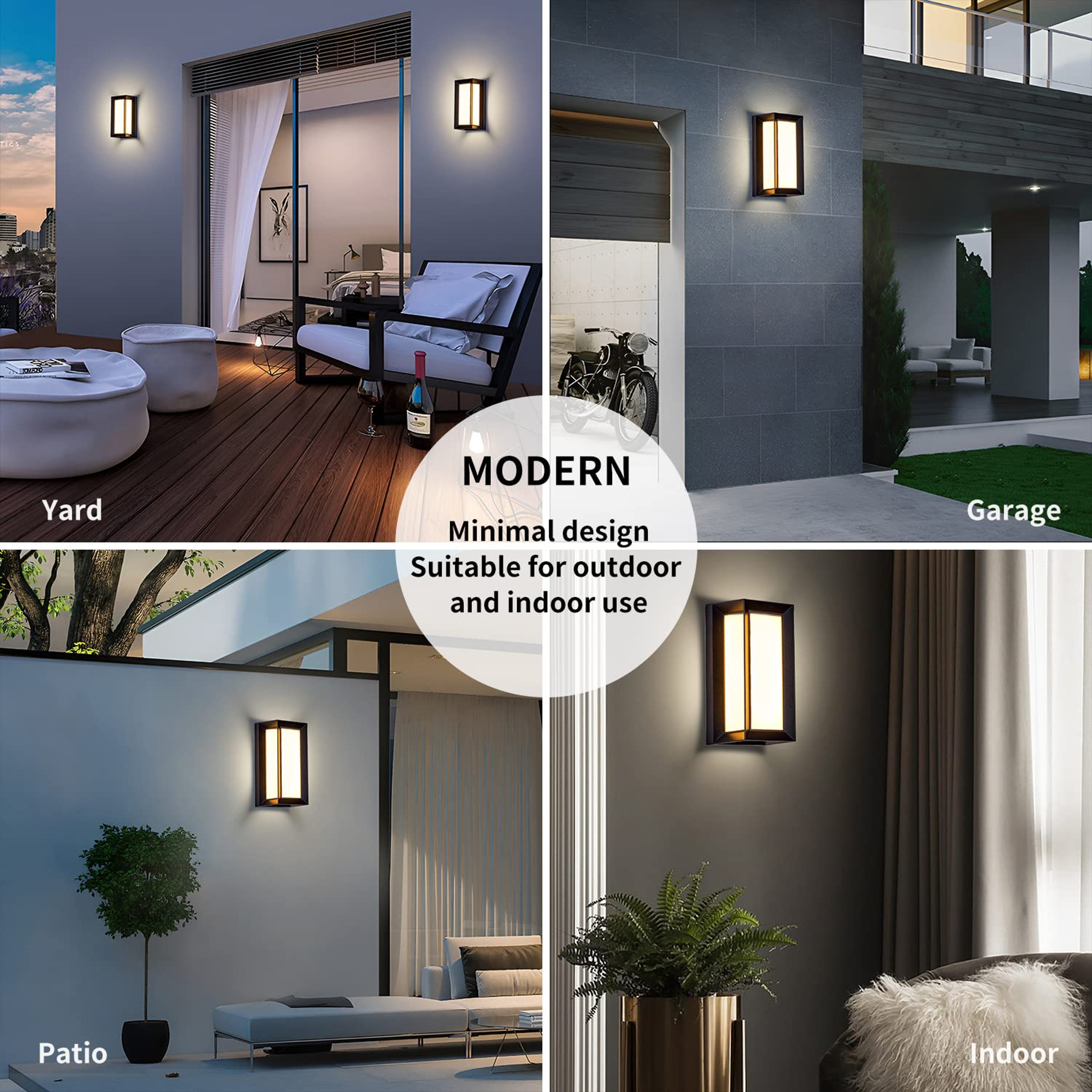 LED Wall Lamp Outdoor, Lamp Presence Sensor, Waterproof, Garden Porch Balcony Wall Light – view 6