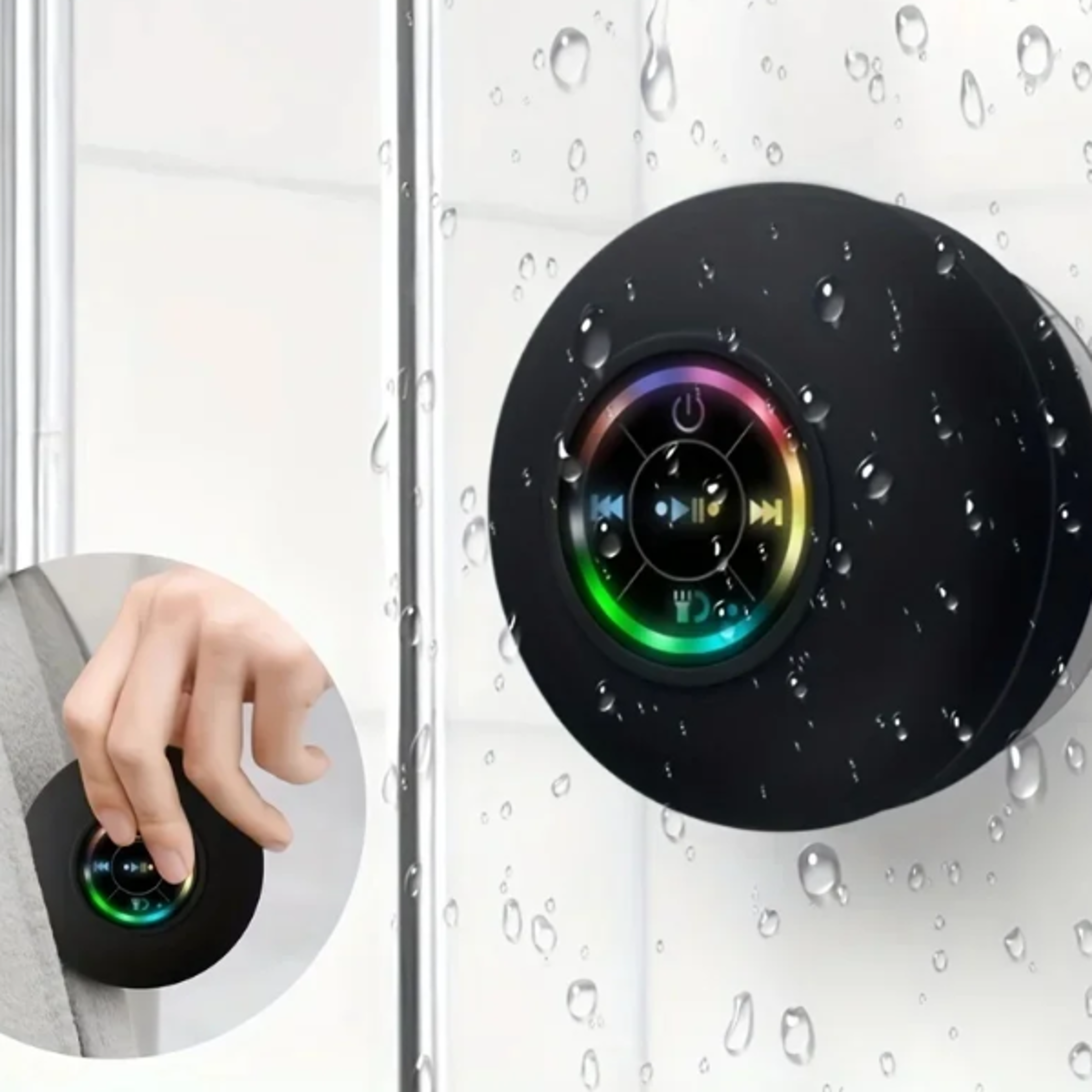 Mini Bluetooth Speaker Shower Subwoofer Waterproof Handsfree Loudspeaker With Suction Cup Mic For B