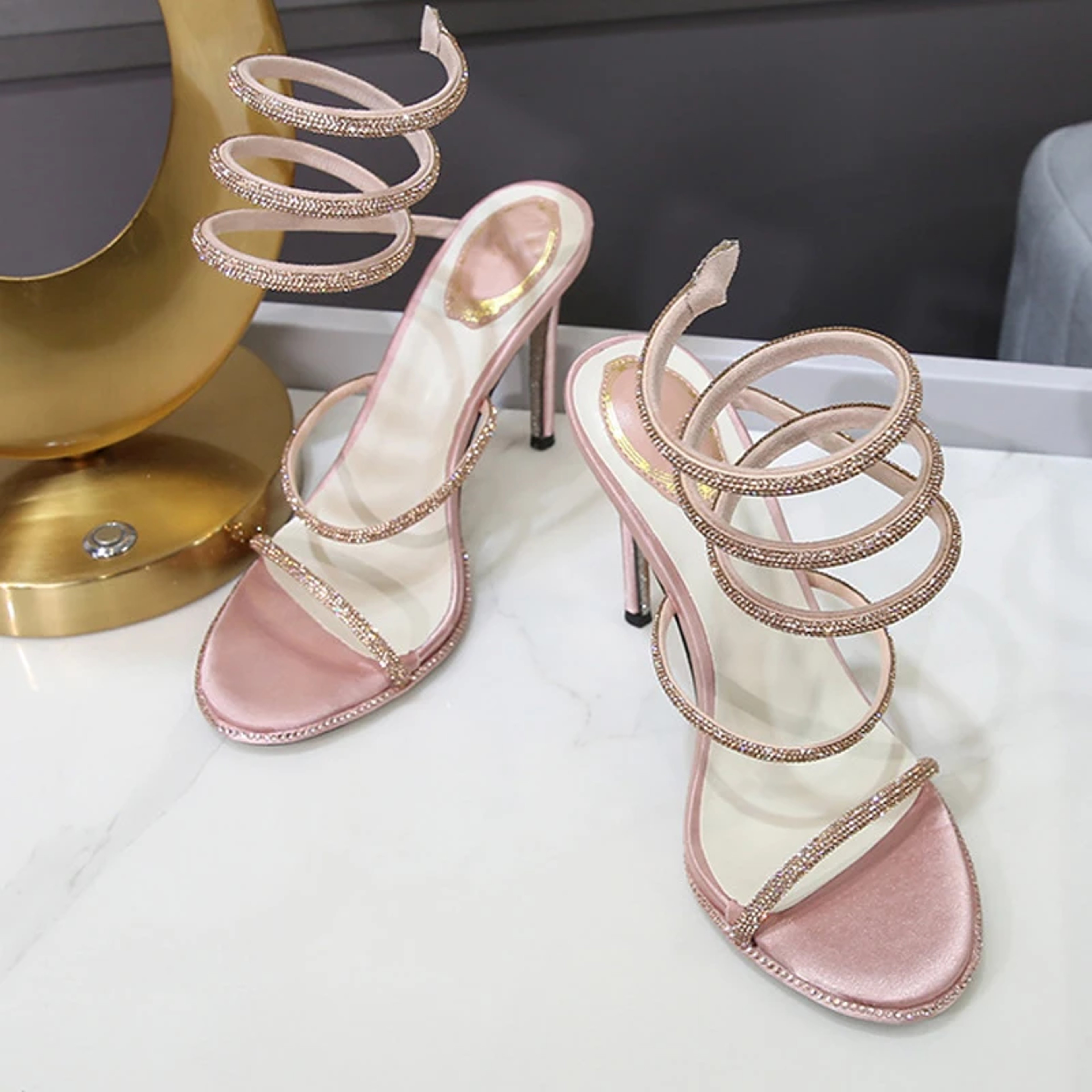 Summer Street Style Women Sandals Sexy Open Toe Thin High Heels Ankle Strap Party Prom Shoes 1