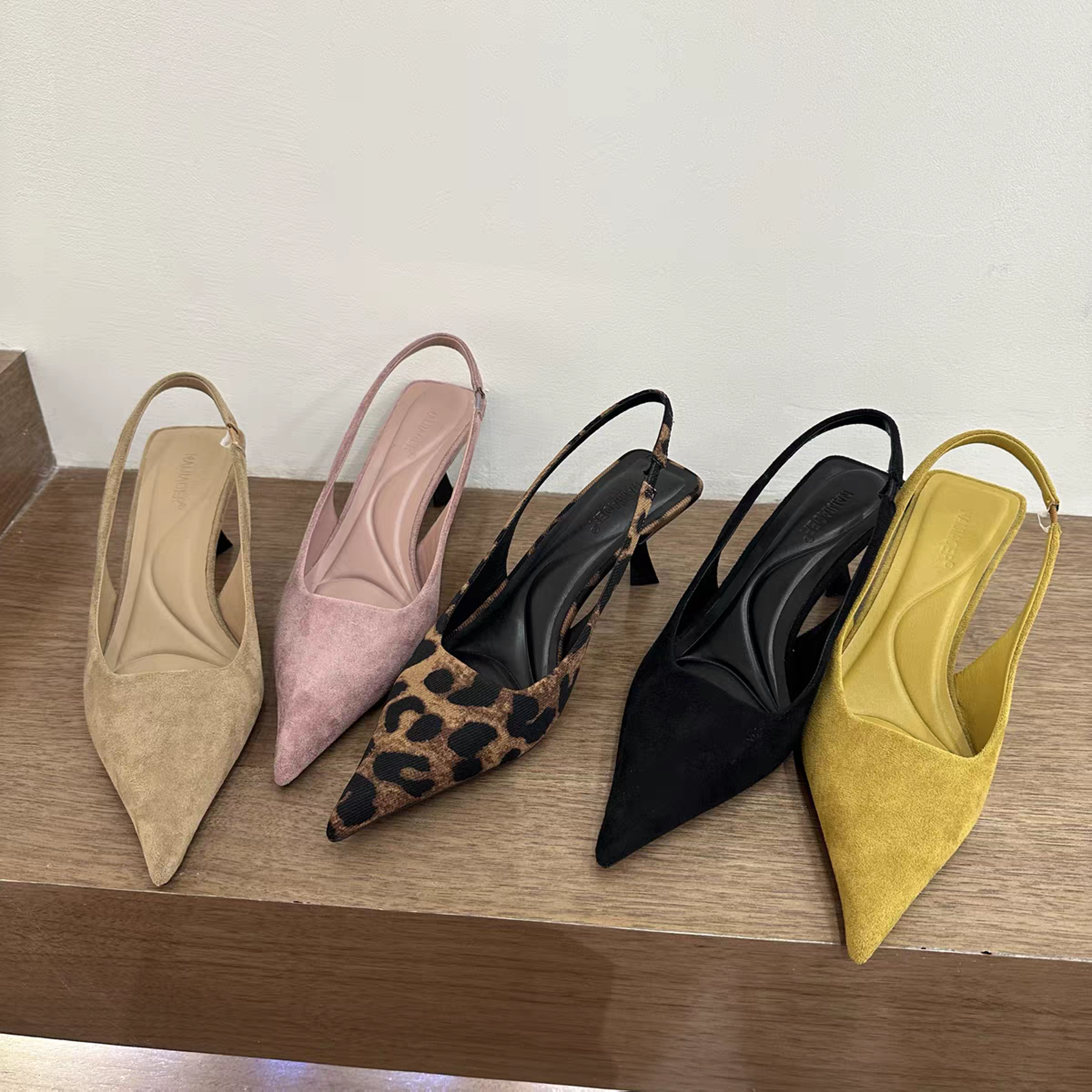 Summer Slip On Leopard Women Sandals Shoes Fashion Pointed Toe High Heel Stripper Party Ladies Sand 0