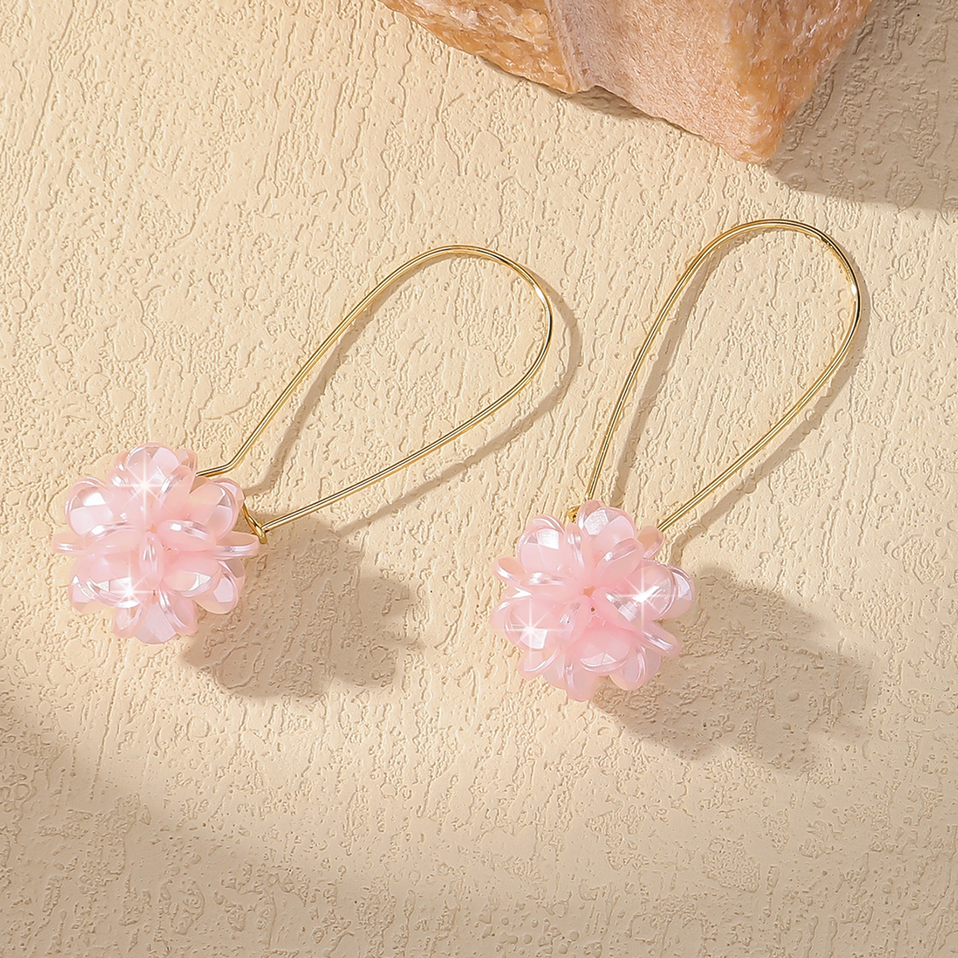 Women Fashion Trend Pearl Petal Ball Earrings For Outdoor Travel Carnival Banquet And Holiday Dress 5