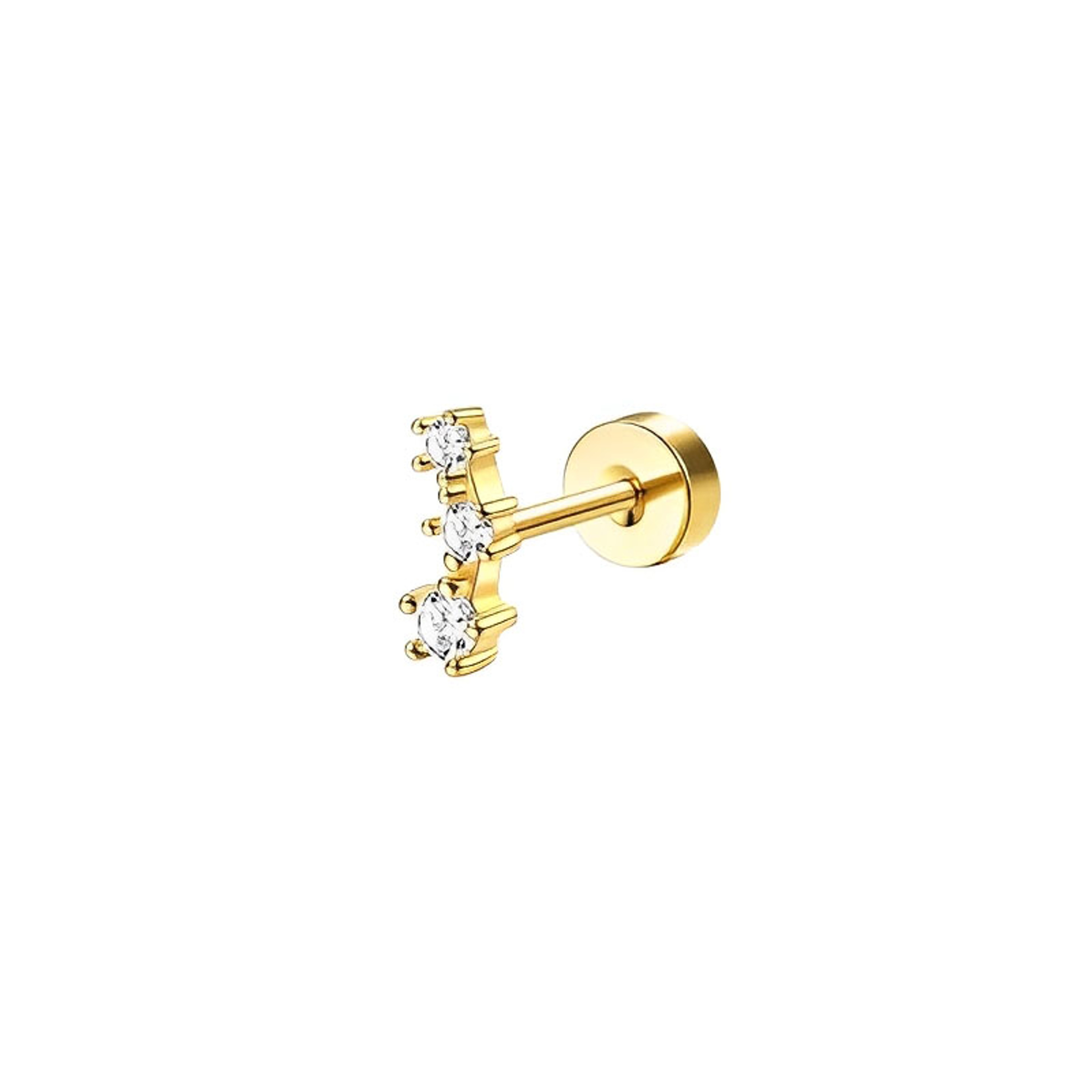 Surgical Stainless Steel Earrings For Women Dainty Flat Back Earring Stud Hoop Cartilage Earrings F 2