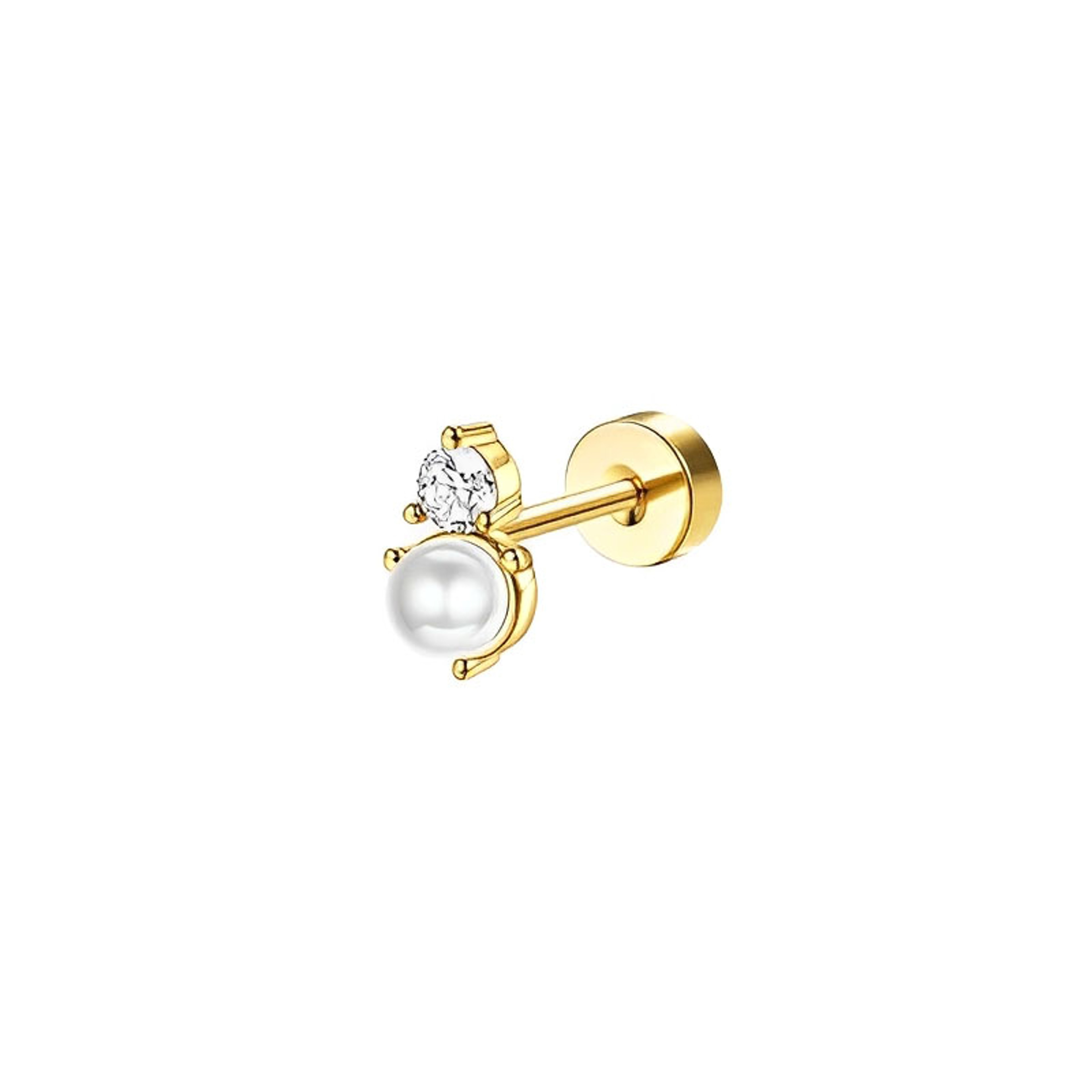 Surgical Stainless Steel Earrings For Women Dainty Flat Back Earring Stud Hoop Cartilage Earrings F 3