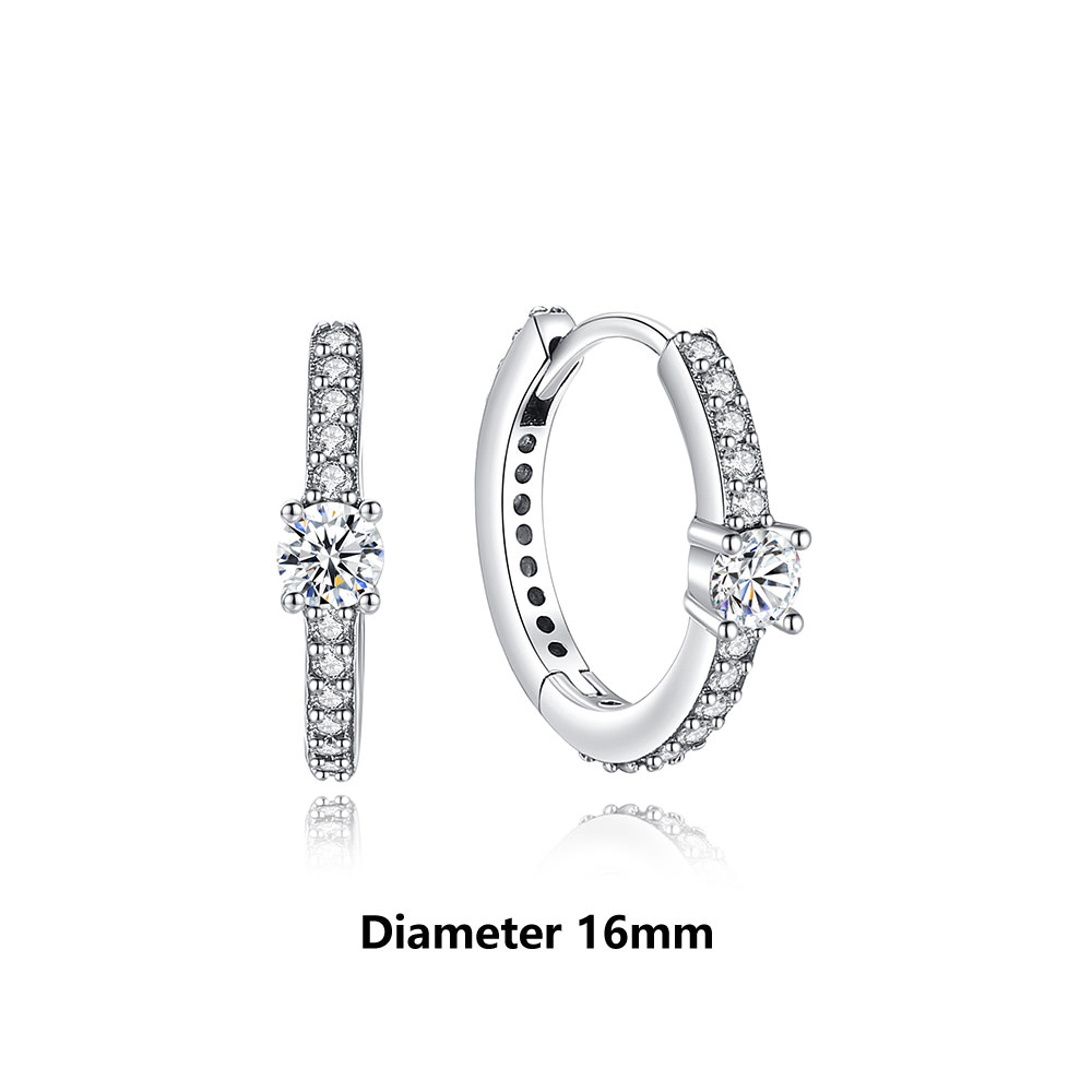 Sterling Silver Earrings Stud Hoop Crystal Earrings For Women Rose Gold Crown Heart Infinity Bee Ea 4