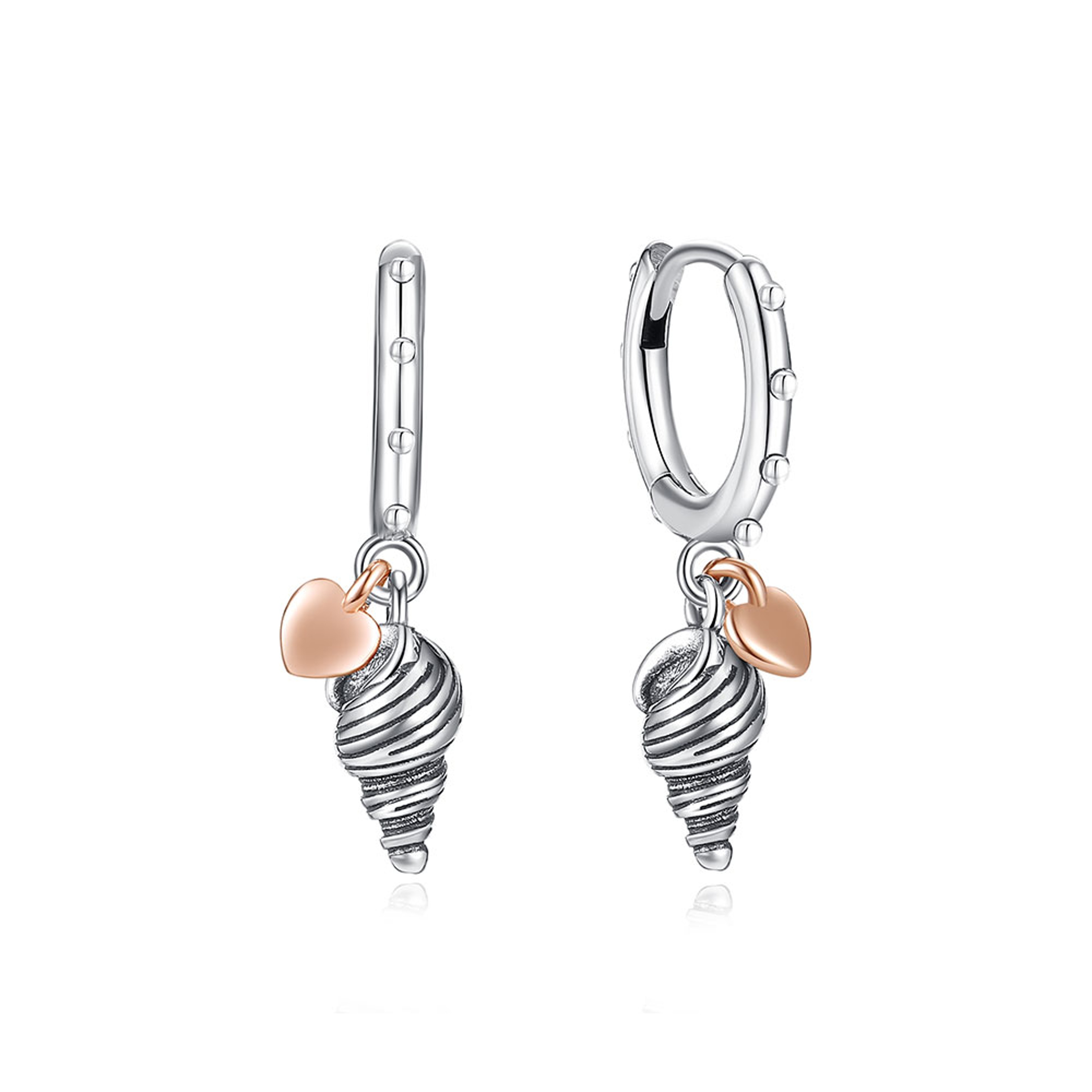 Sterling Silver Earrings Stud Hoop Crystal Earrings For Women Rose Gold Crown Heart Infinity Bee Ea 14