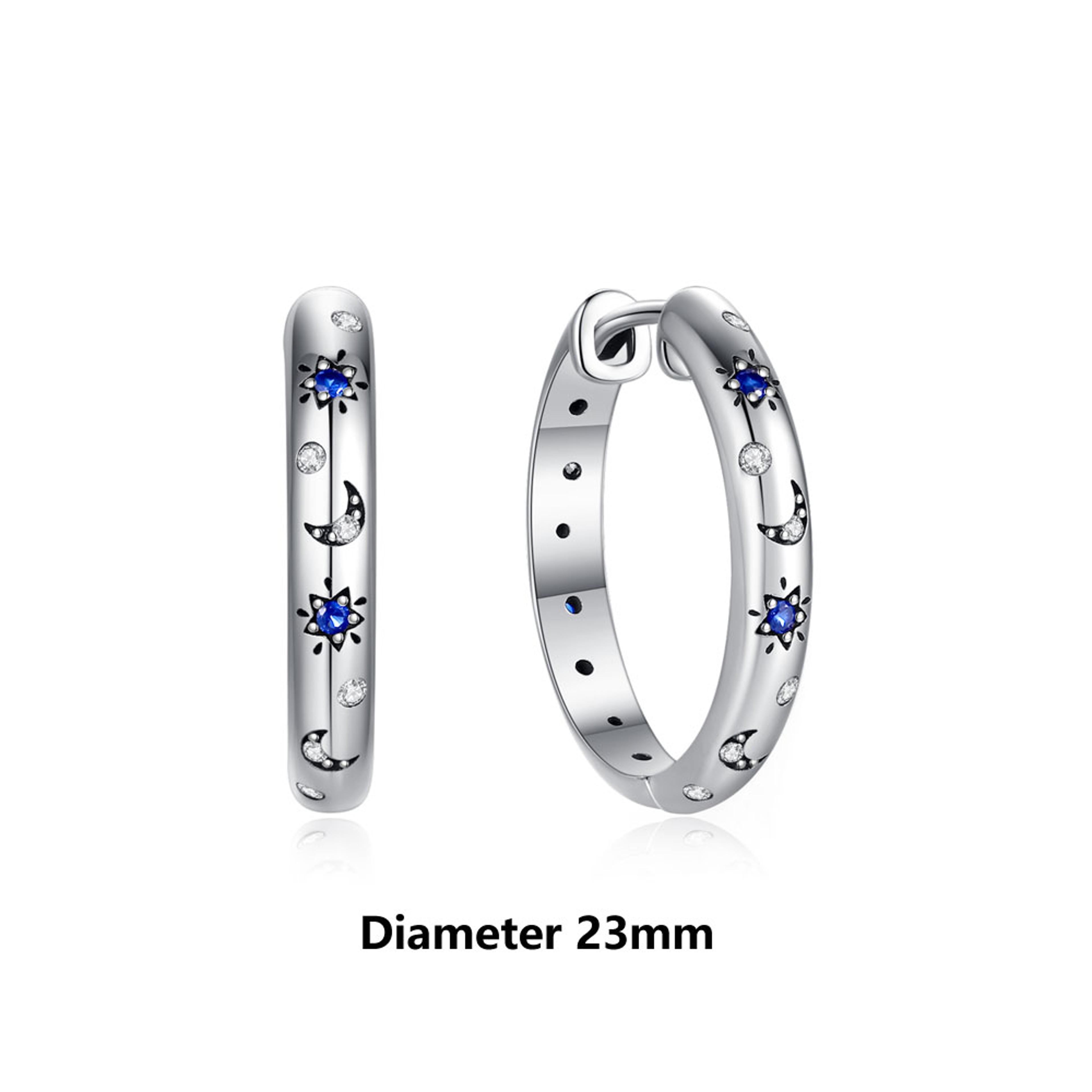 Sterling Silver Earrings Stud Hoop Crystal Earrings For Women Rose Gold Crown Heart Infinity Bee Ea 15