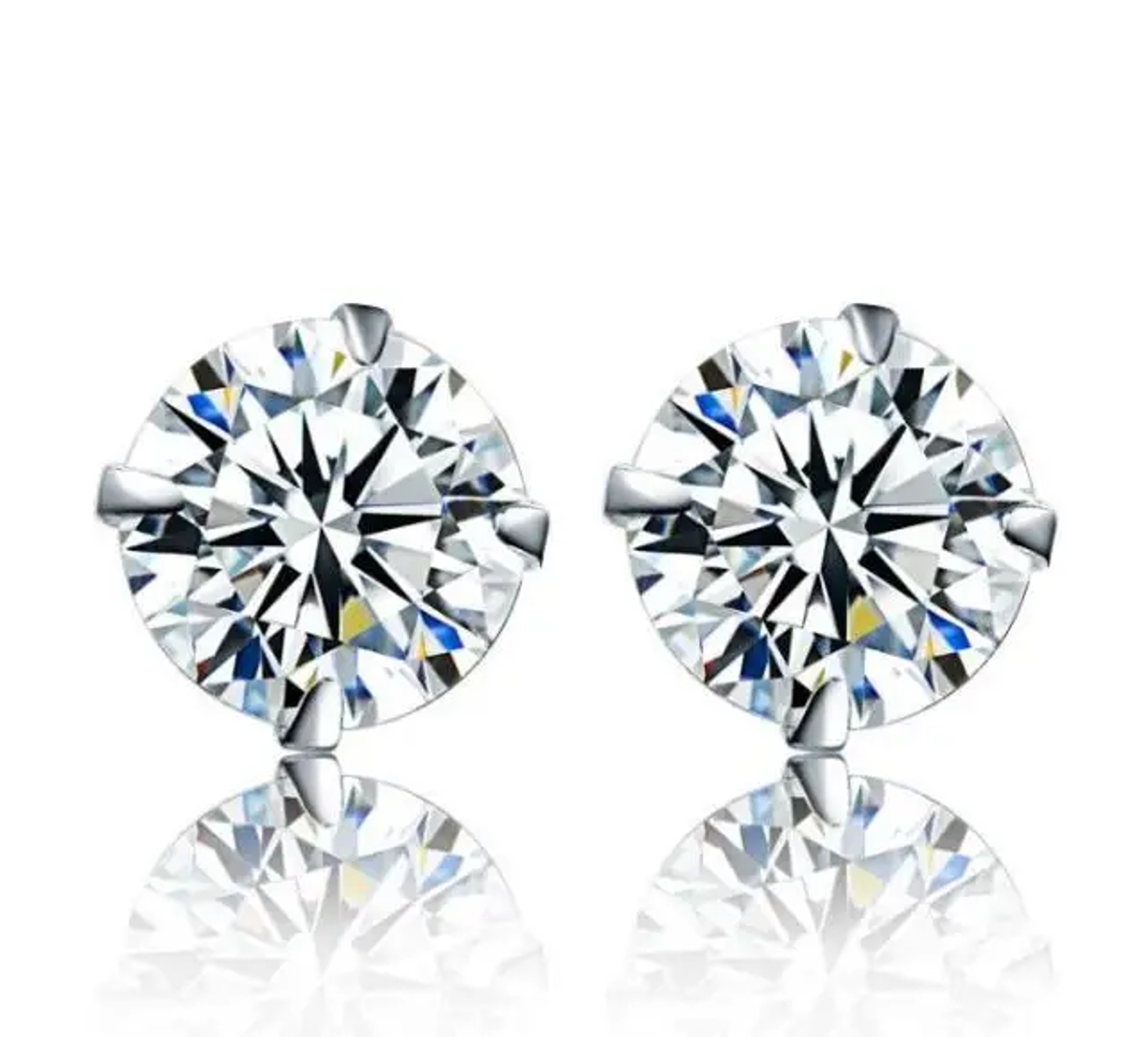 Sterling Silver Jewellery Cute Tiny Clear Crystal Stud Earrings Fashion Gift For Women Girls Teens  7