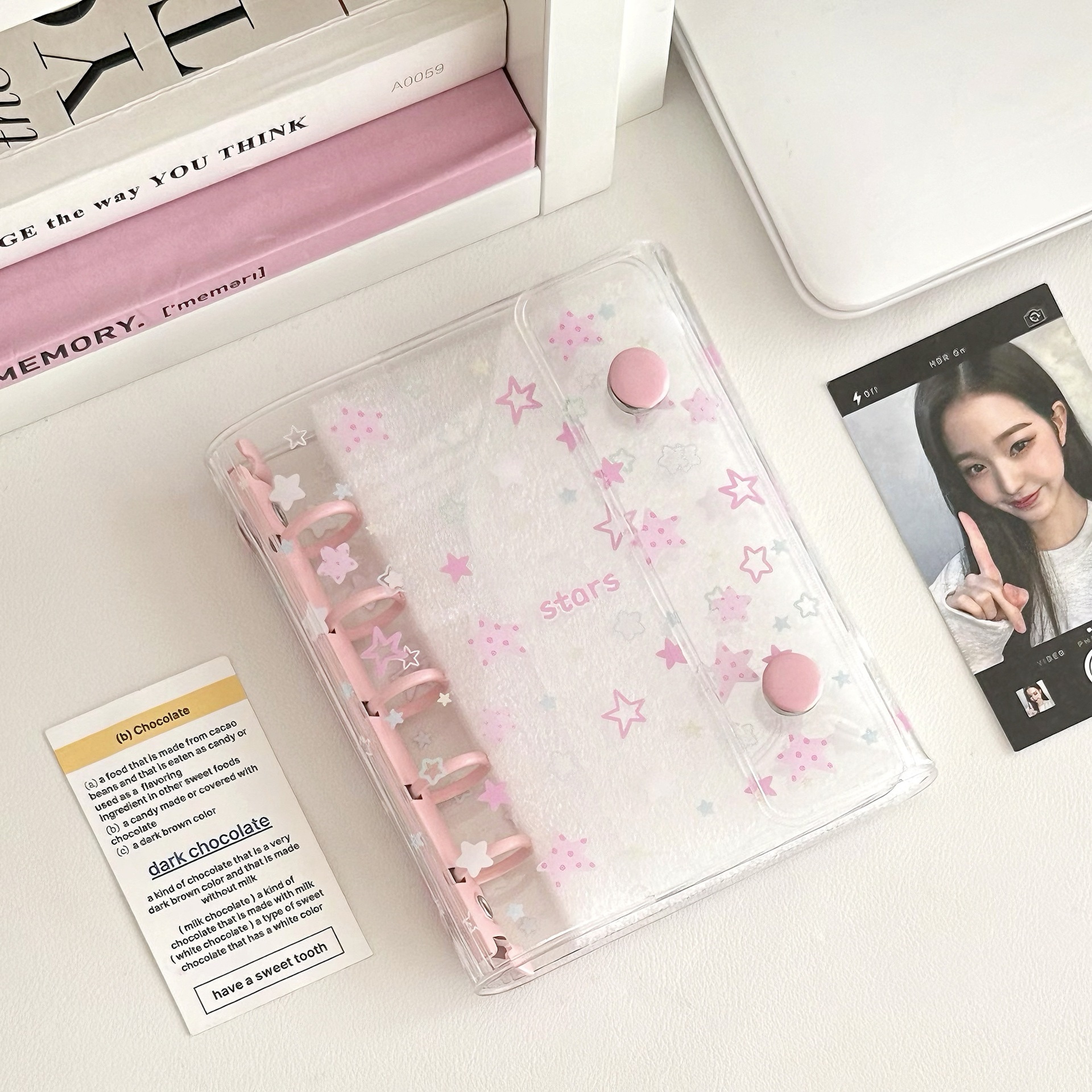 Hand Book Inner Card Booklet Binder Loose Page Collect Book Photo Cards Diary Agenda Planner Cover  7