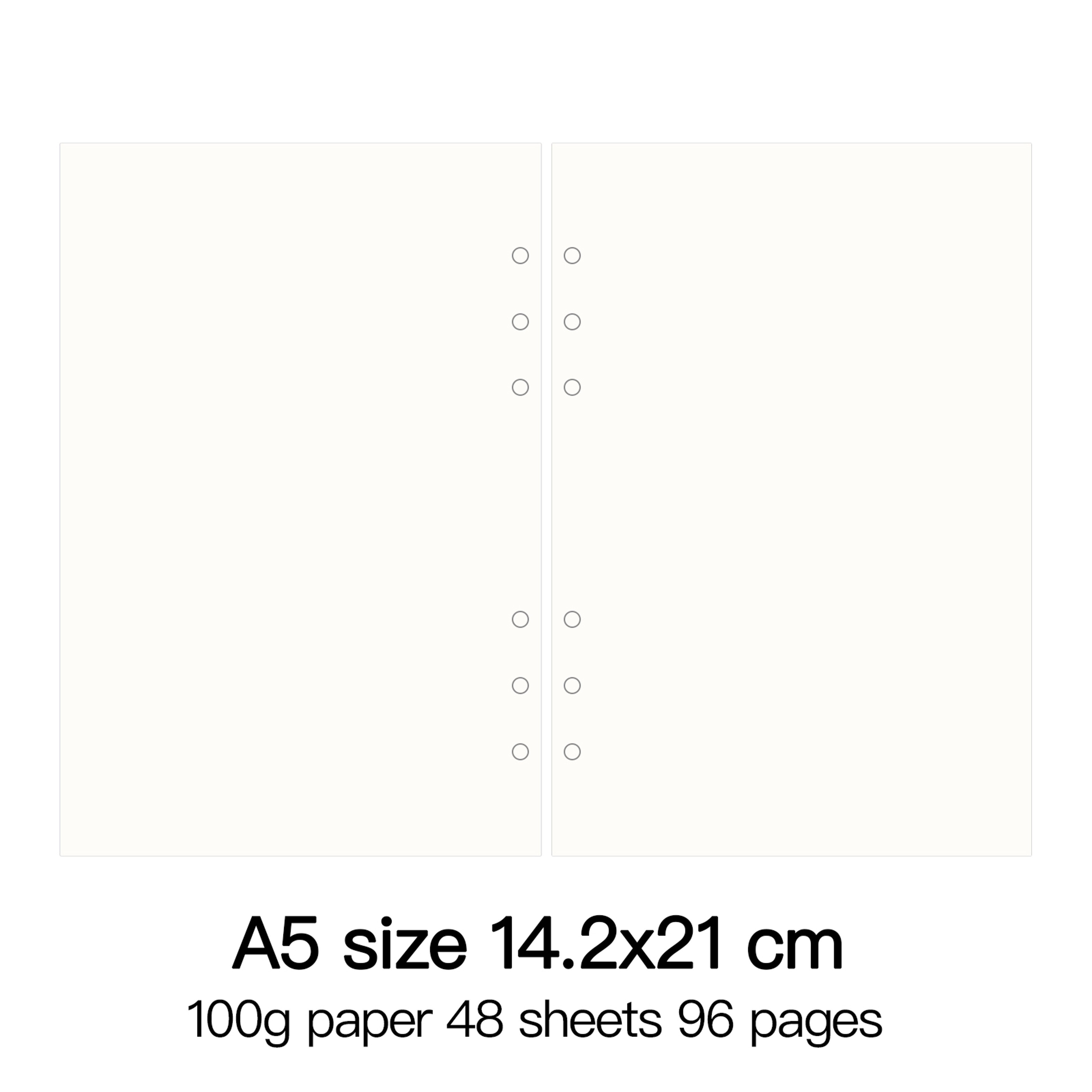 High Quality Ring Binder Notebook Insert Refills Loose Leaf Spiral Diary Planner Paper Durable Inne