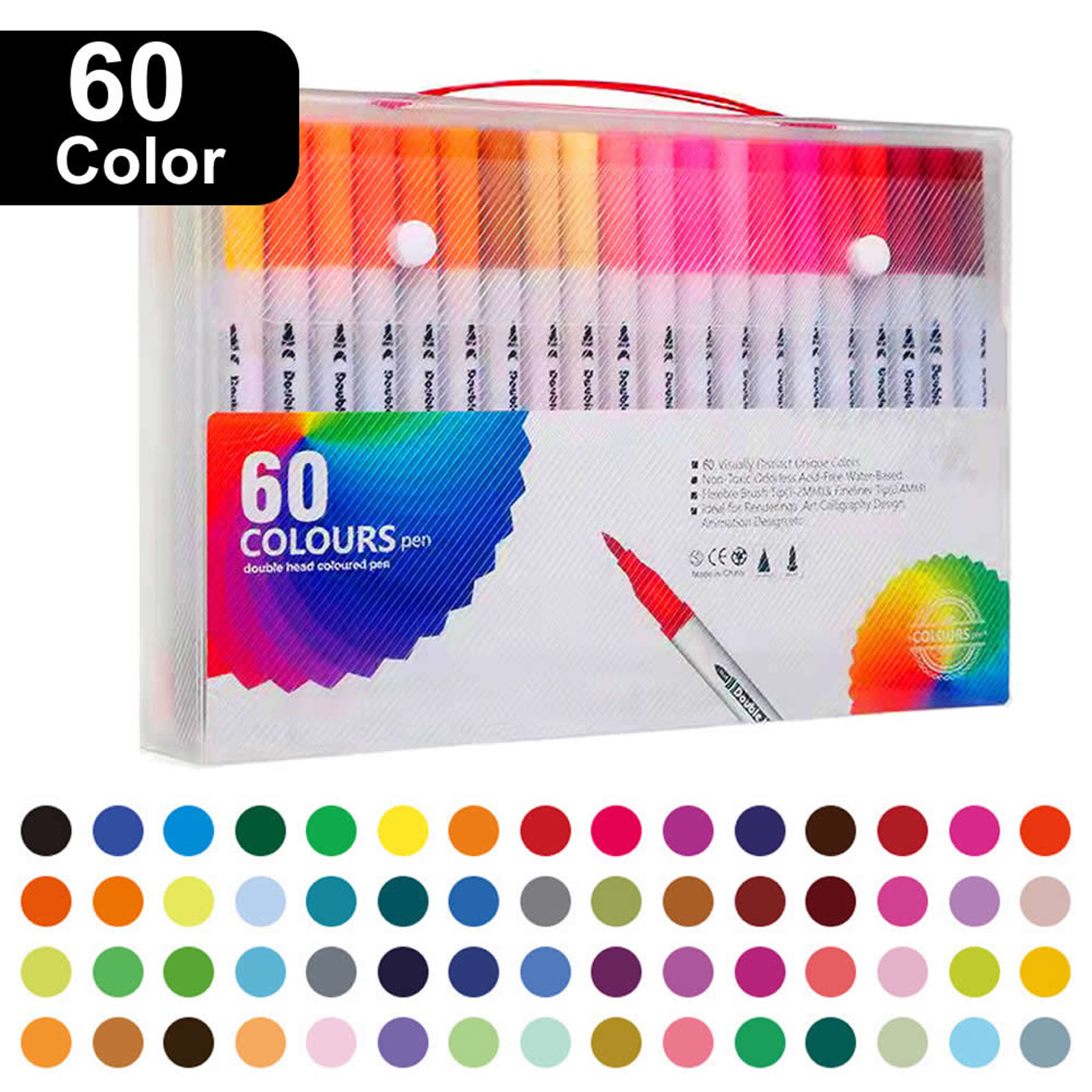 Colors Double Head Markers Tip Art Supplies Drawing Brush Pen Set Perfect For Office School Gift Pe 14