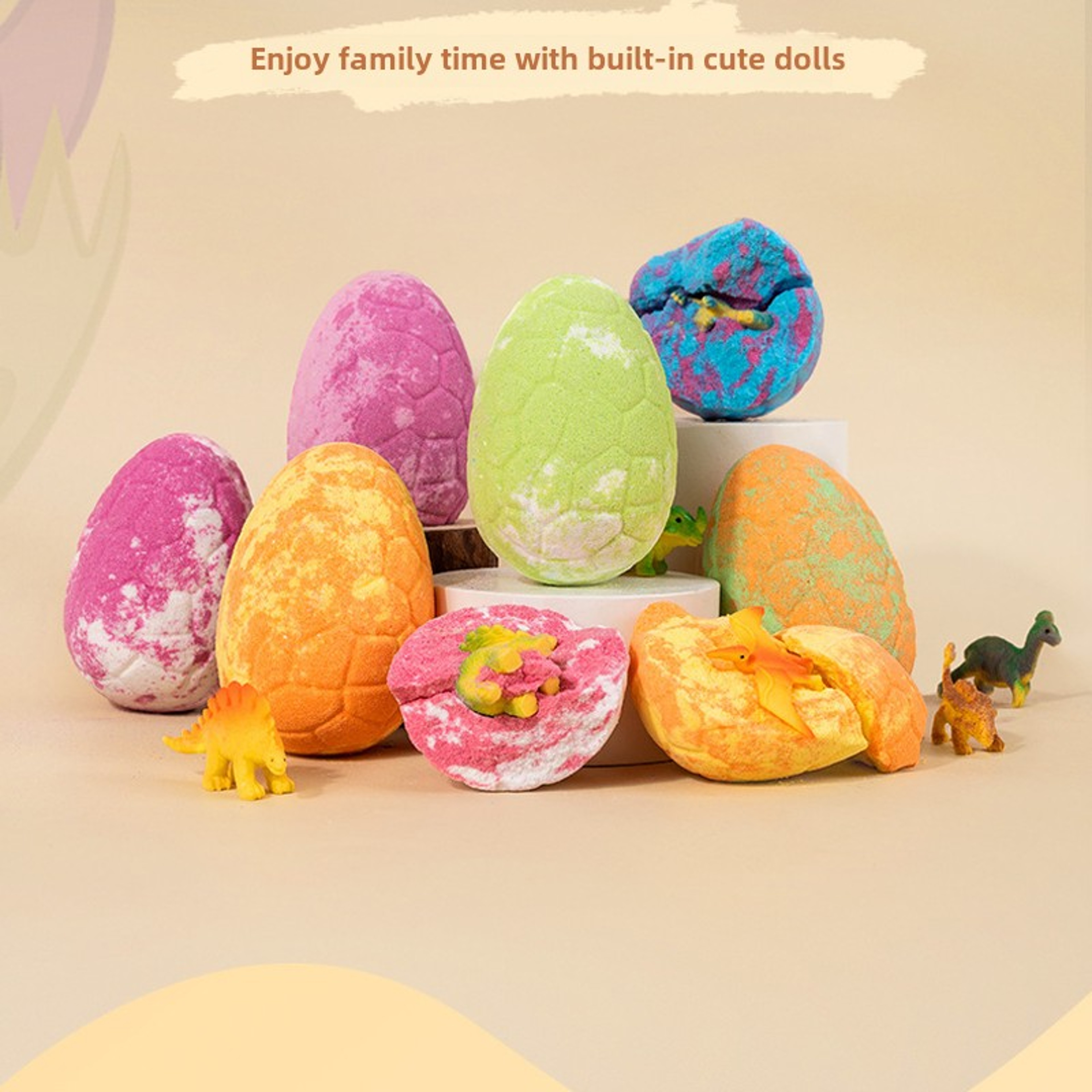 Surprising Children Explosive Bath Salt Ball Dinosaur Egg Themed Bubble Bath Ideal Birthday Gift Fo 3