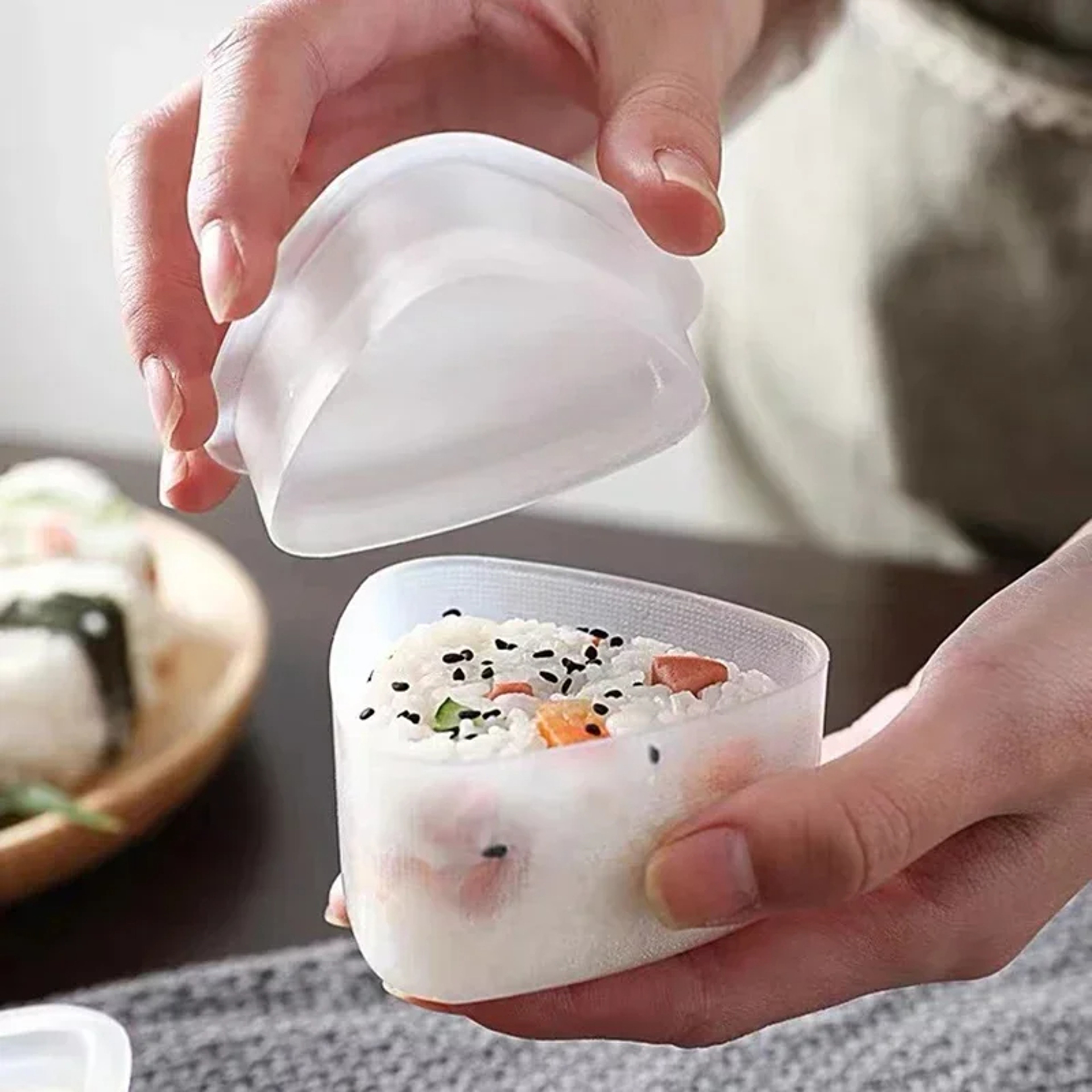 Sushi Mold Set DIY Lunch Box Triangle Rice Ball Mould Kitchen Accessories For Easy Sushi Making 2
