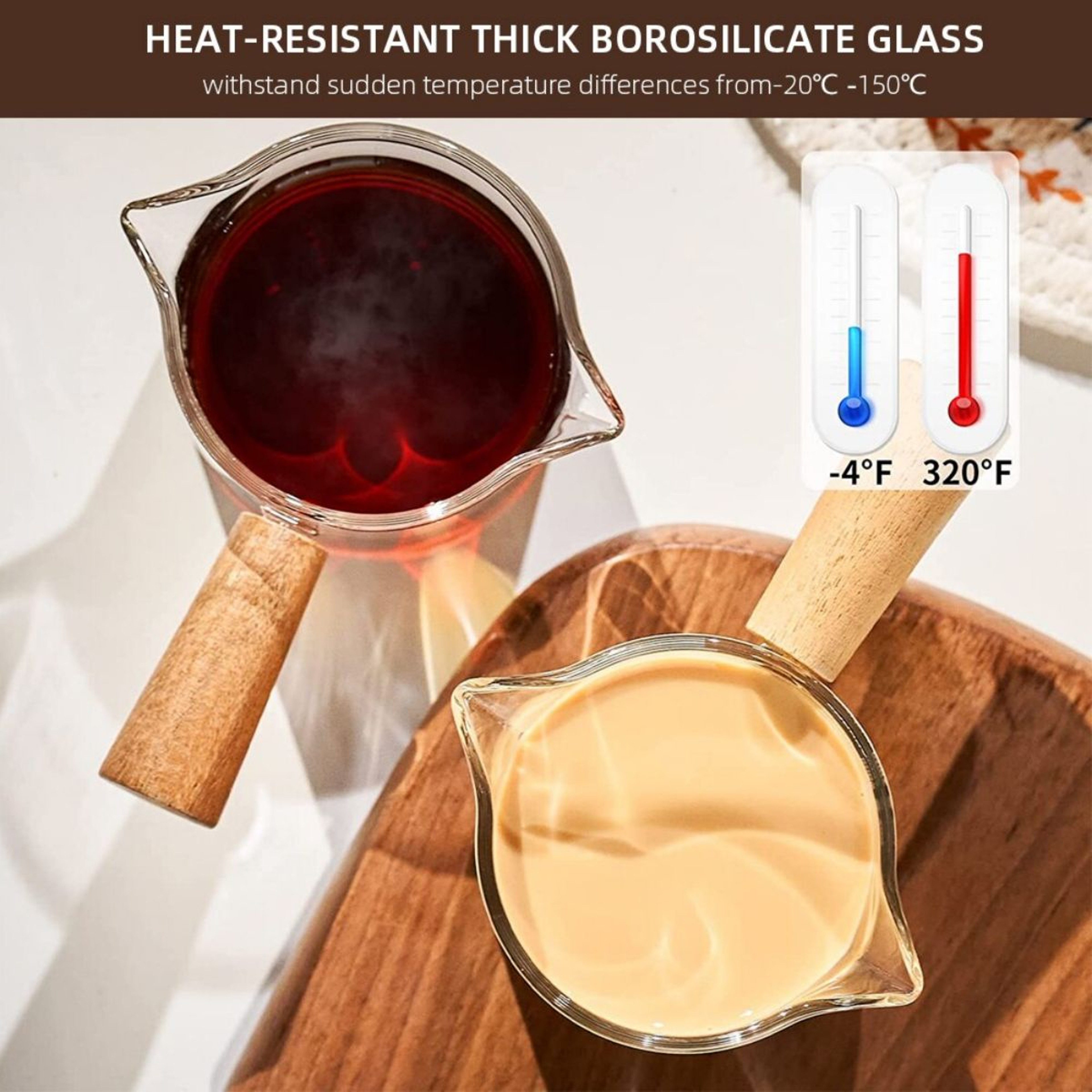 Glass Espresso Measuring Cup DoubleSingle Mouth Glass Milk Jug With Handle Glass Scale Measuring Mu 2