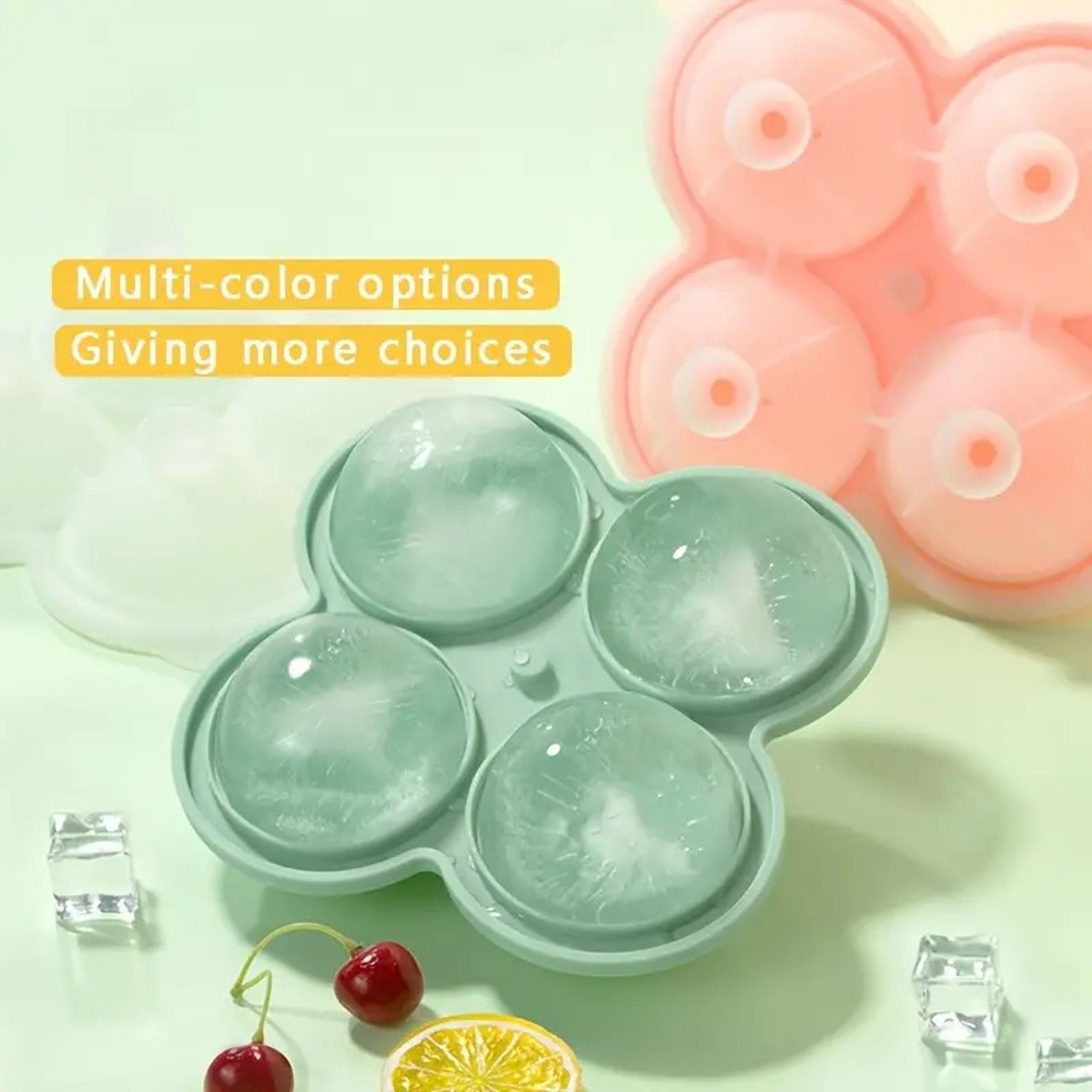 Large Silicone Ice Cube Trays EasyRelease No Leakage Perfect For Whiskey Cocktails Juice Parties 2