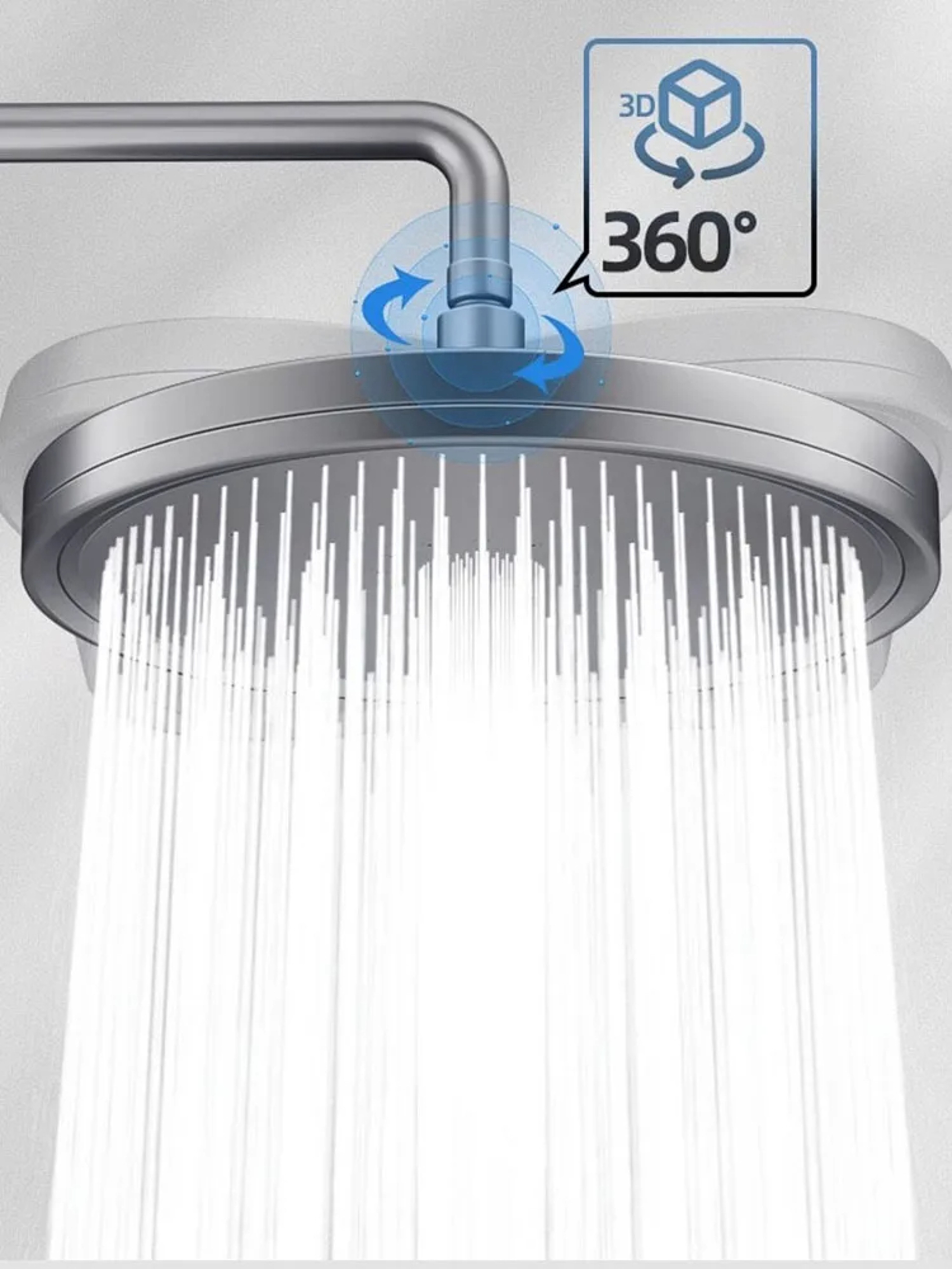 Big Panel Shower Head Super Charge Rainfall Shower Head High Pressure Top Rain Shower Faucet Bathro 5