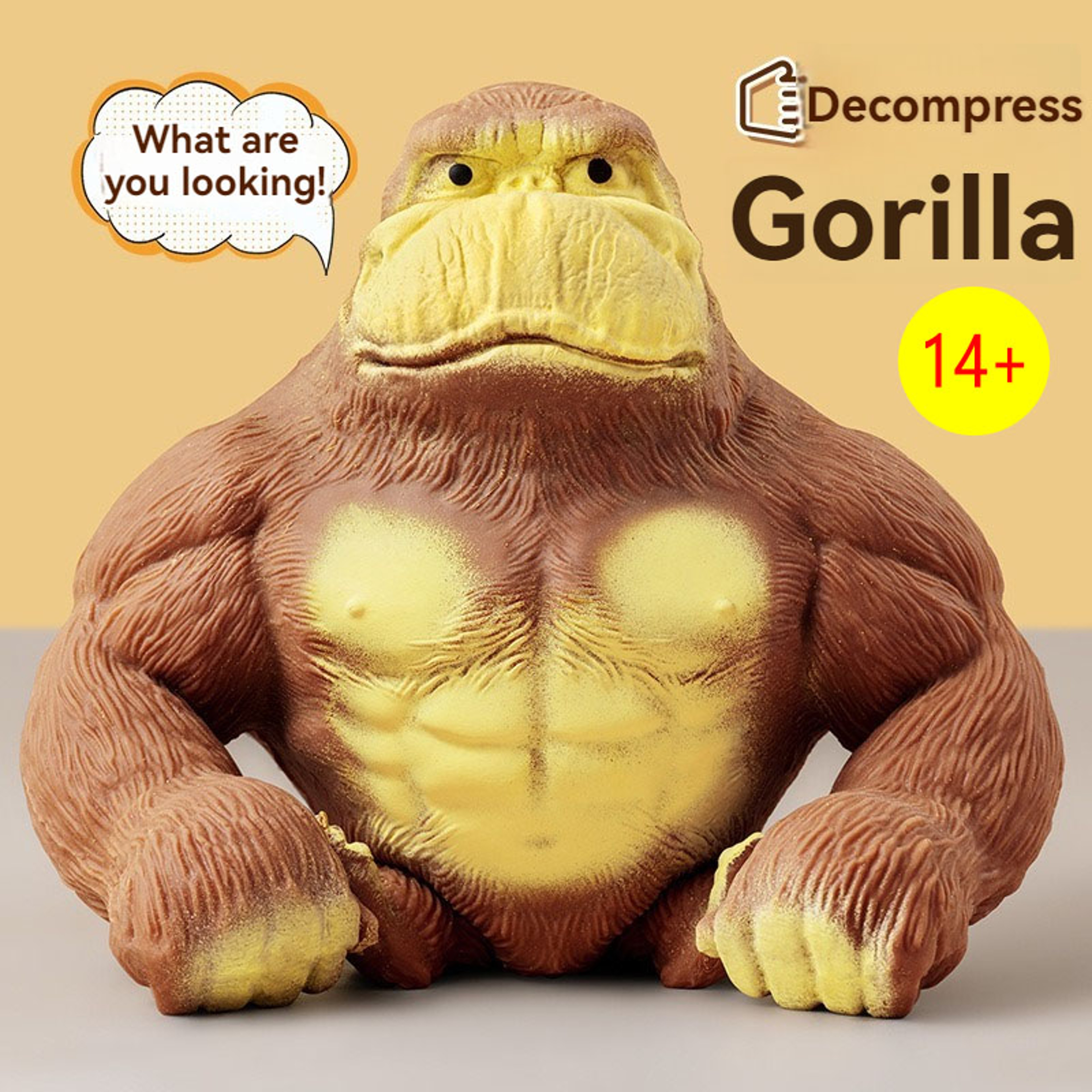 Fashion AntiStress Gorilla Funny Gorilla Decompression Toy Creative Soft Gorilla Statue Indestructi