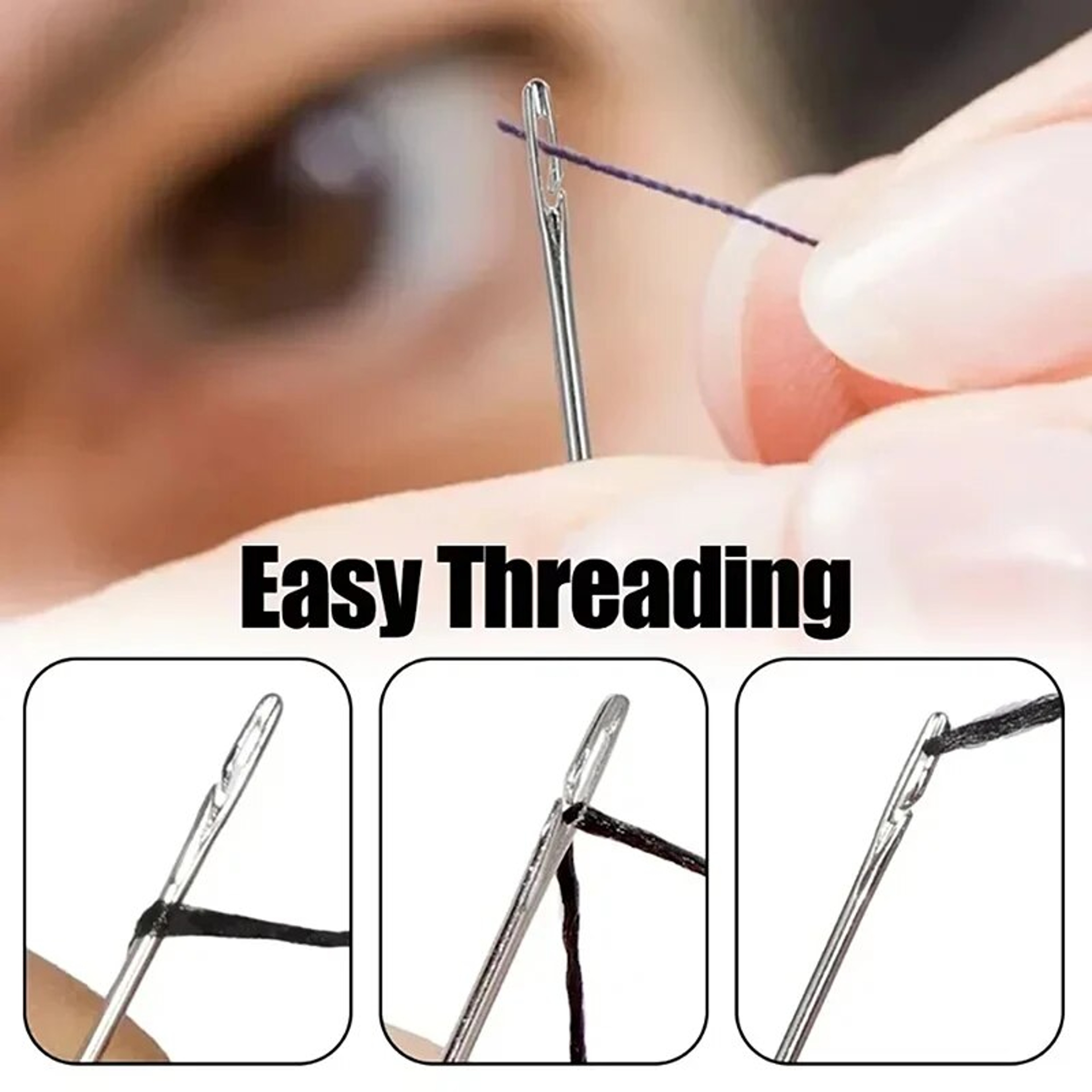 Blind Sewing Needle For Elderly Stainless Steel SelfThreading Quick Needle Punch Needle Stitching P 3