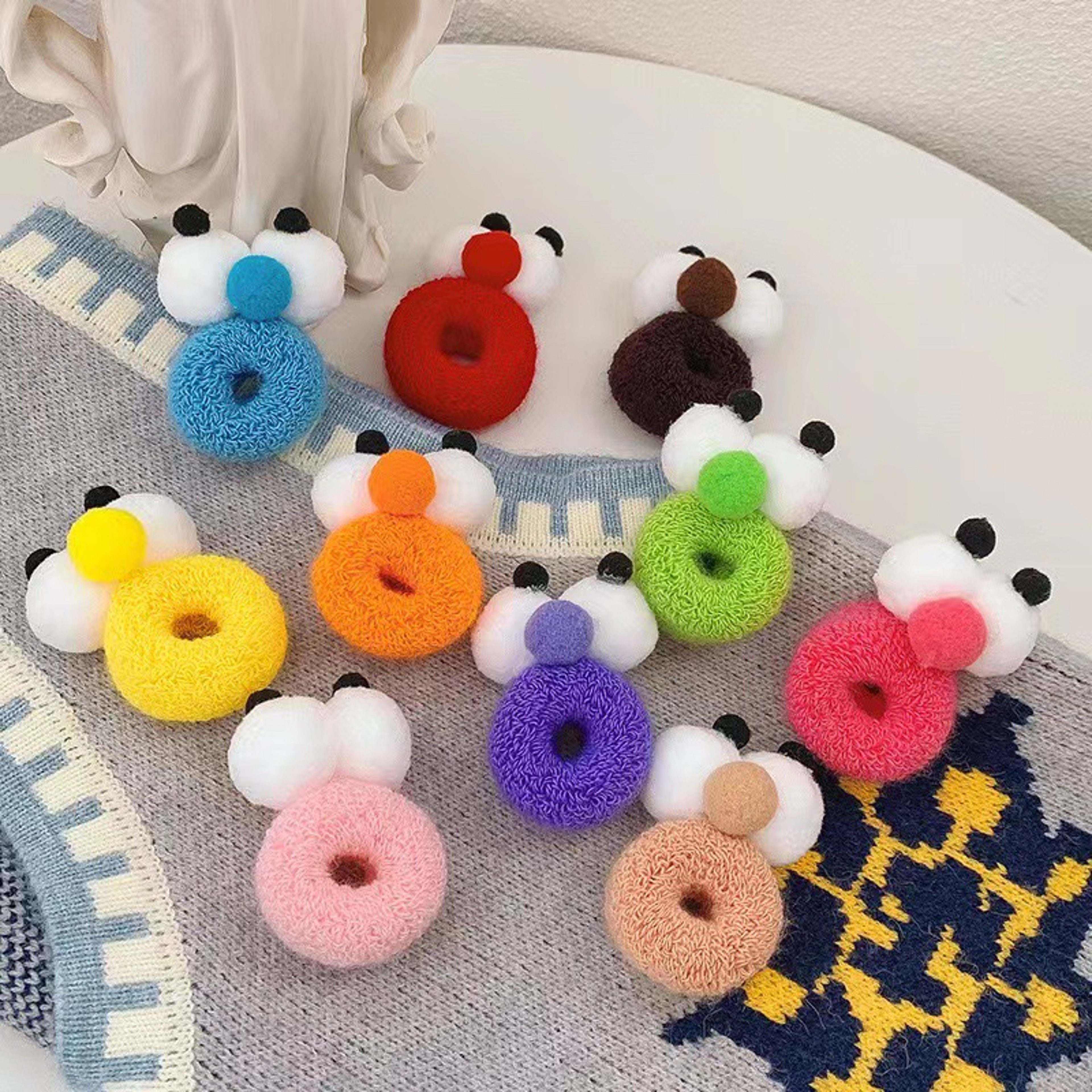 New Pattern Fashion Hair Band, Autumn and Winter Big Eyes Rope Girl, High Elasticity, Candy Color Hair – view 3