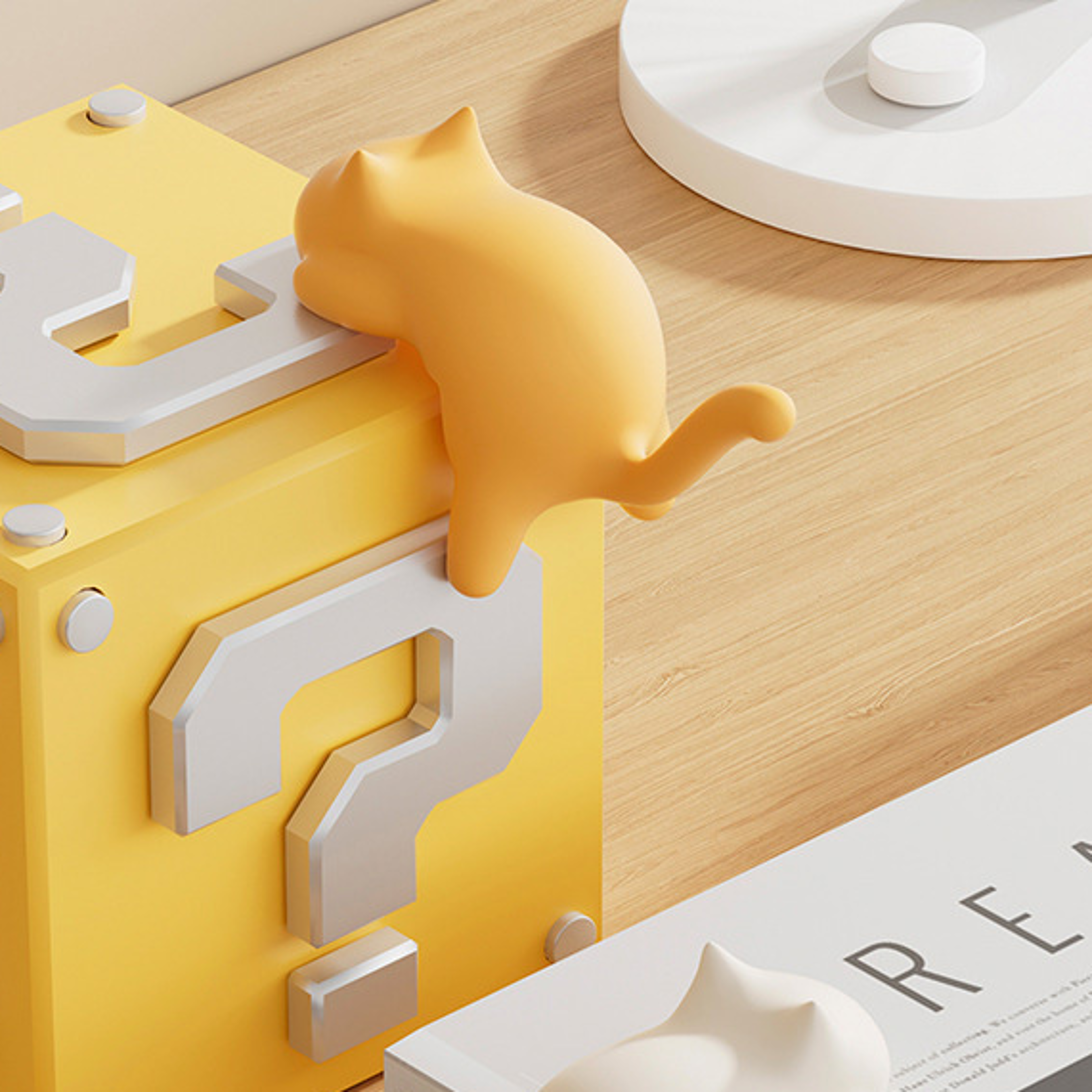 Cute CatShaped Creative Desktop Hooks Key Holder Organizer for Office Desk Bag Storage Hooks Tab