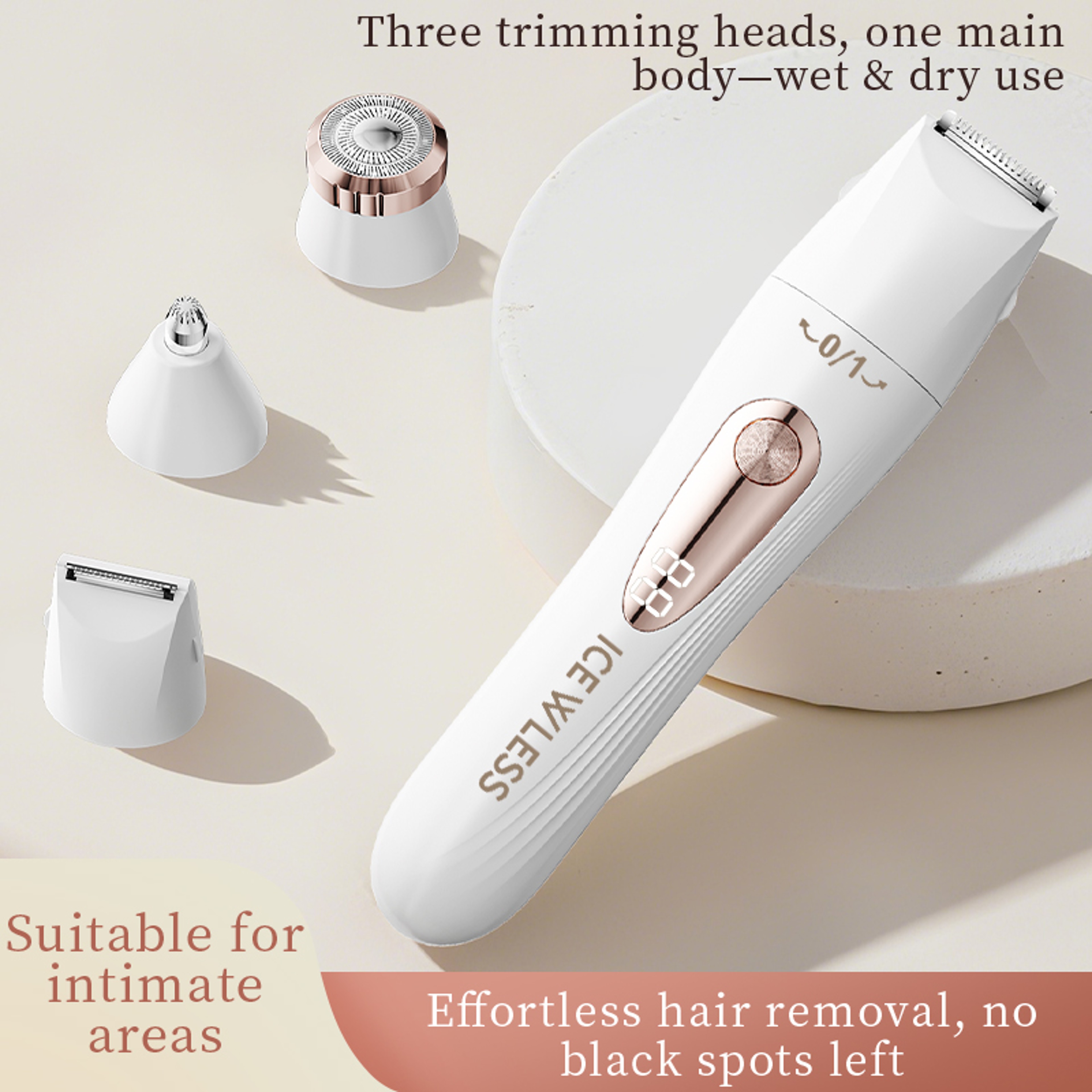 Women Electric Shaver Painfree Portable Bikini Trimmer Facial Shaver For Body Underarms And Legs Re 1
