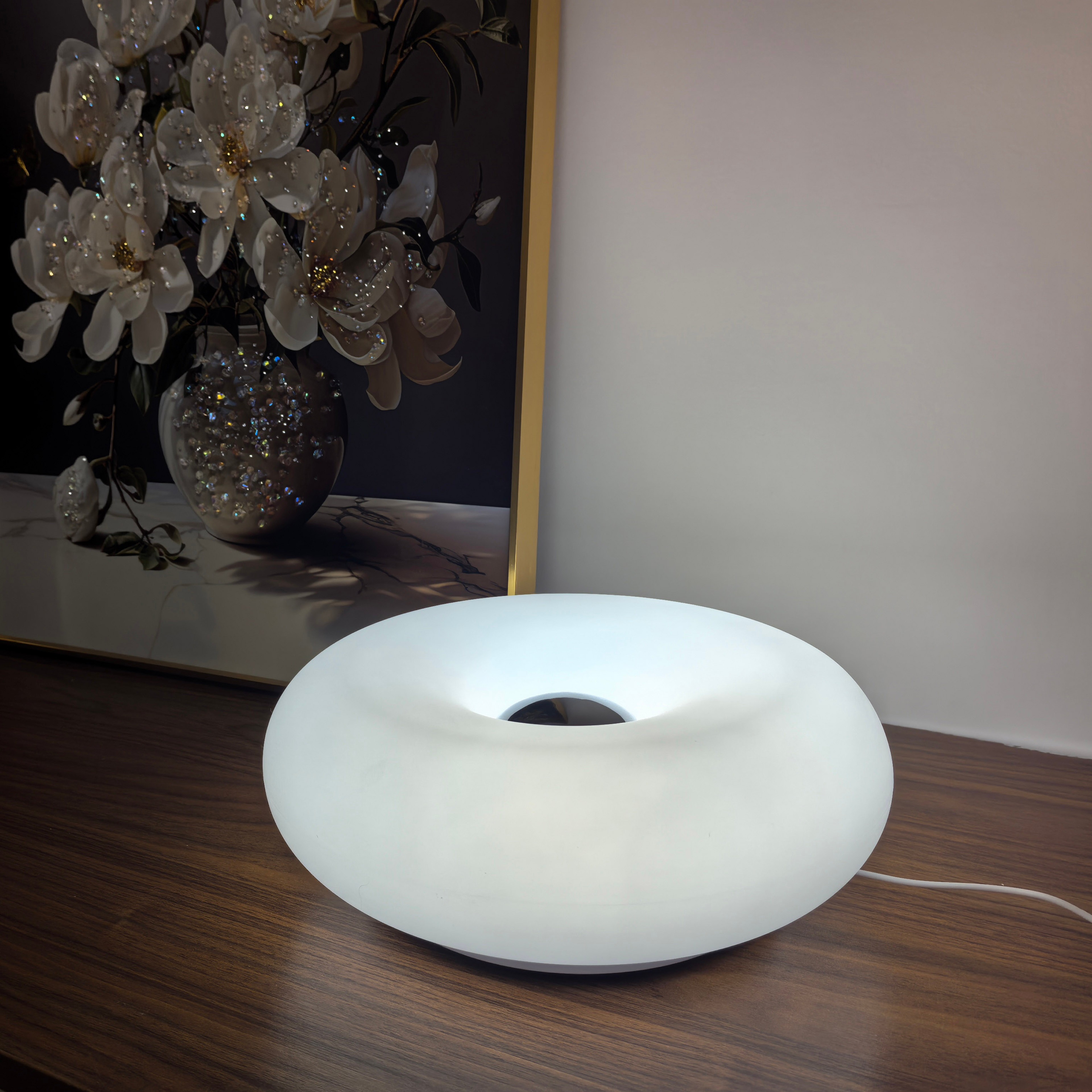USB Plug Table Lamp Bedroom Bedside Lamp Donut Ambient Light For Living Room Dining Room Decoration 1