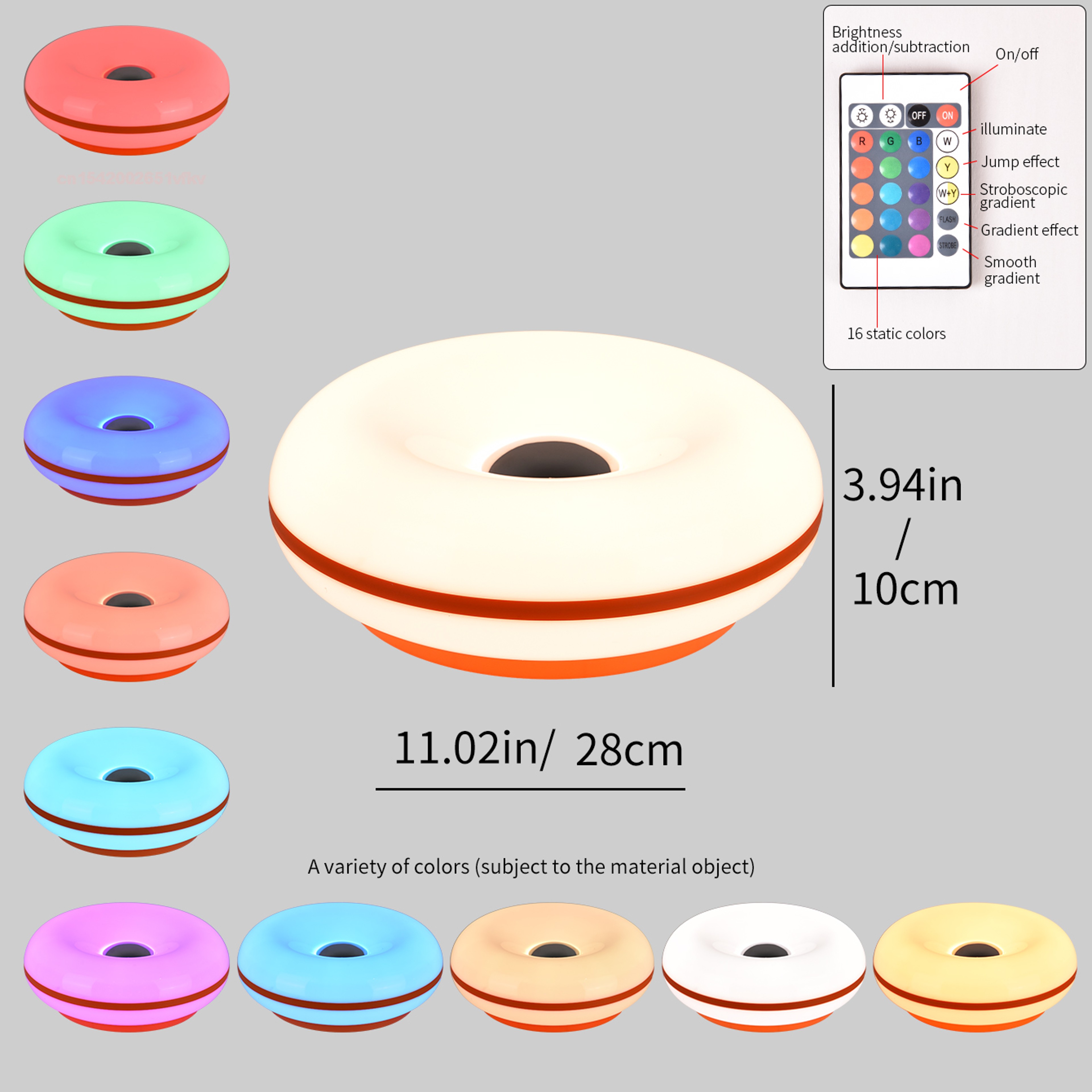 USB Plug Table Lamp Bedroom Bedside Lamp Donut Ambient Light For Living Room Dining Room Decoration 7