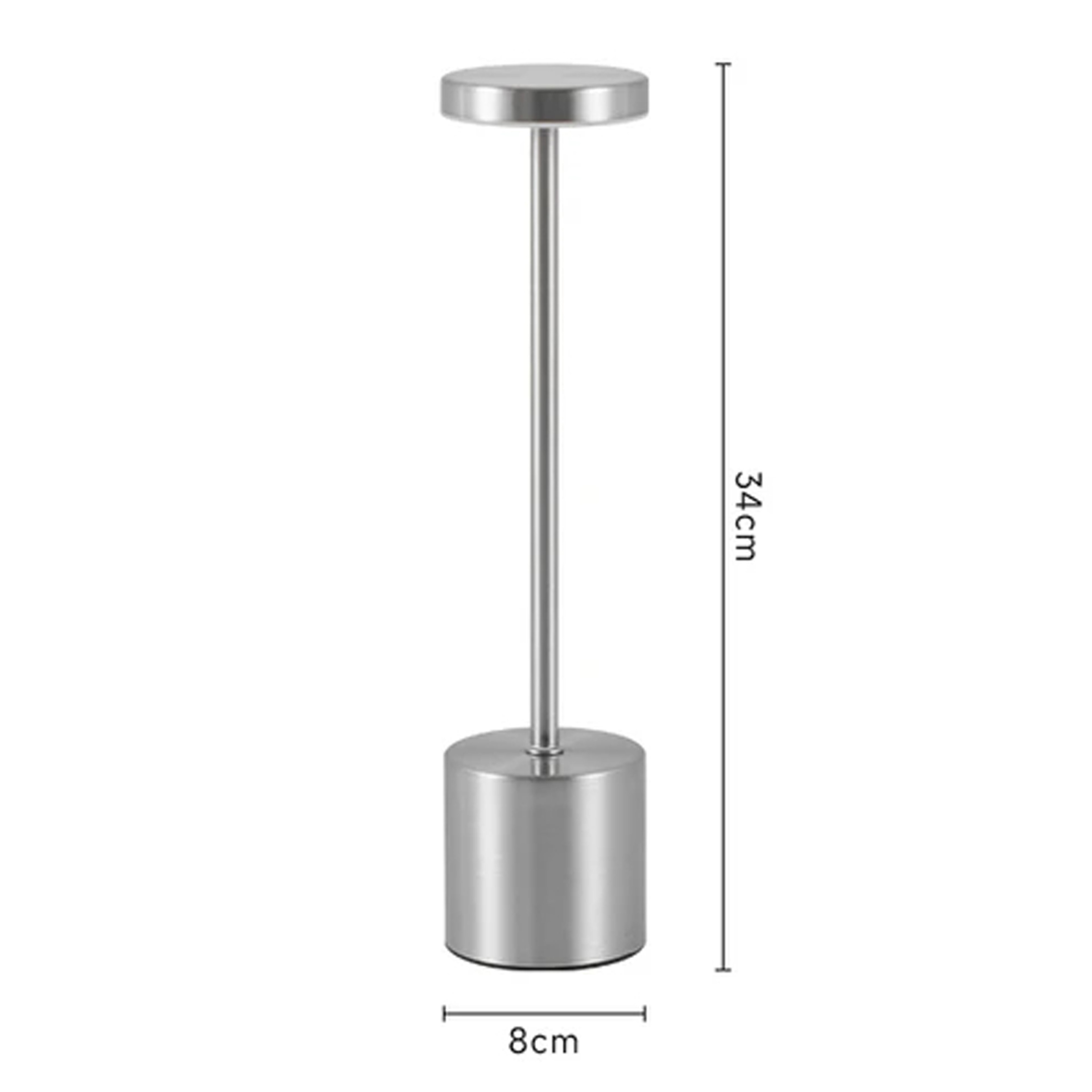 Simple LED Rechargeable Touch Metal Table Lamp Three Colors Bedside Creative Ambient Light Bar Outd 8