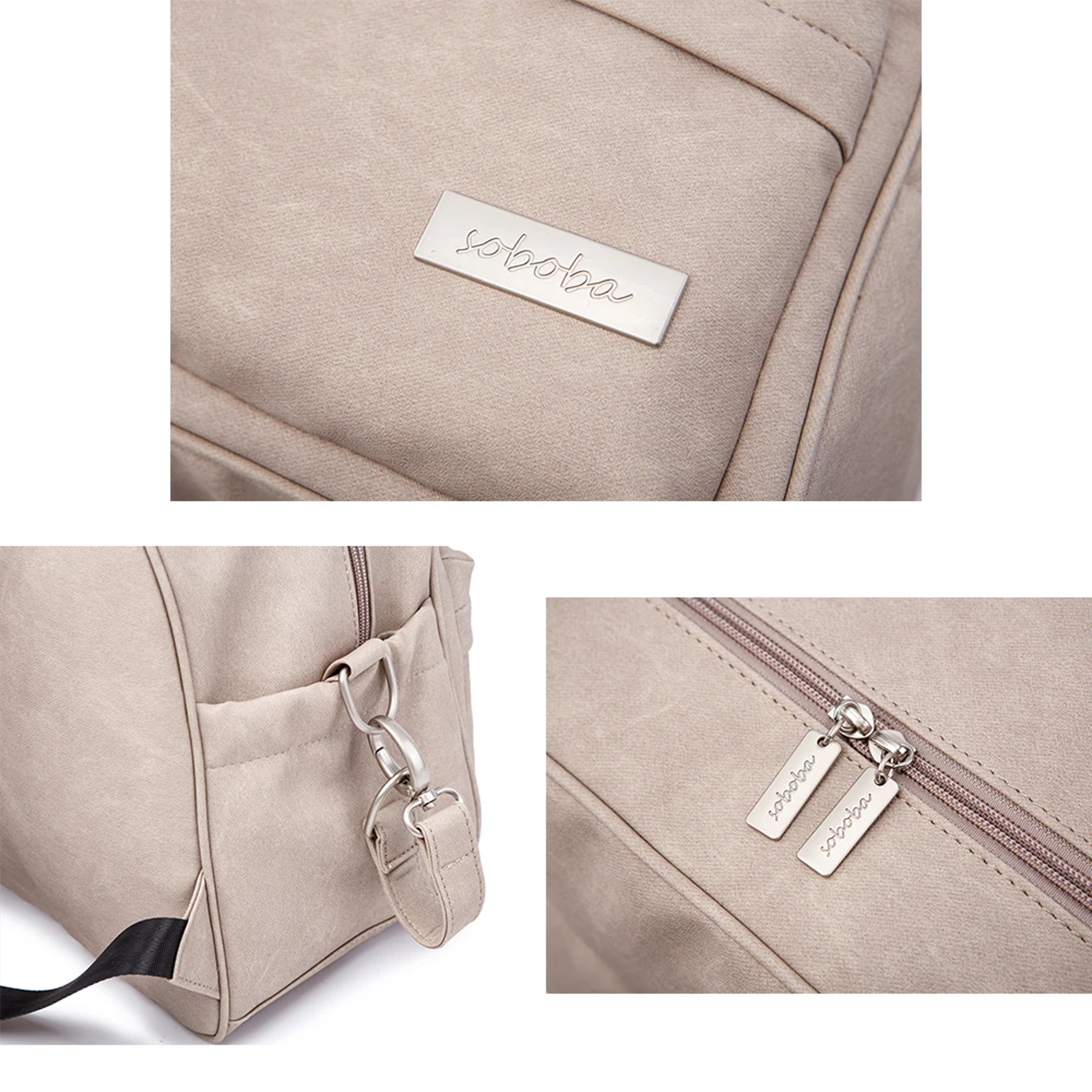Solid Fashion Diaper Backpack For Baby Care Waterproof Multifunction Nappy Changing Bag For Mother  4