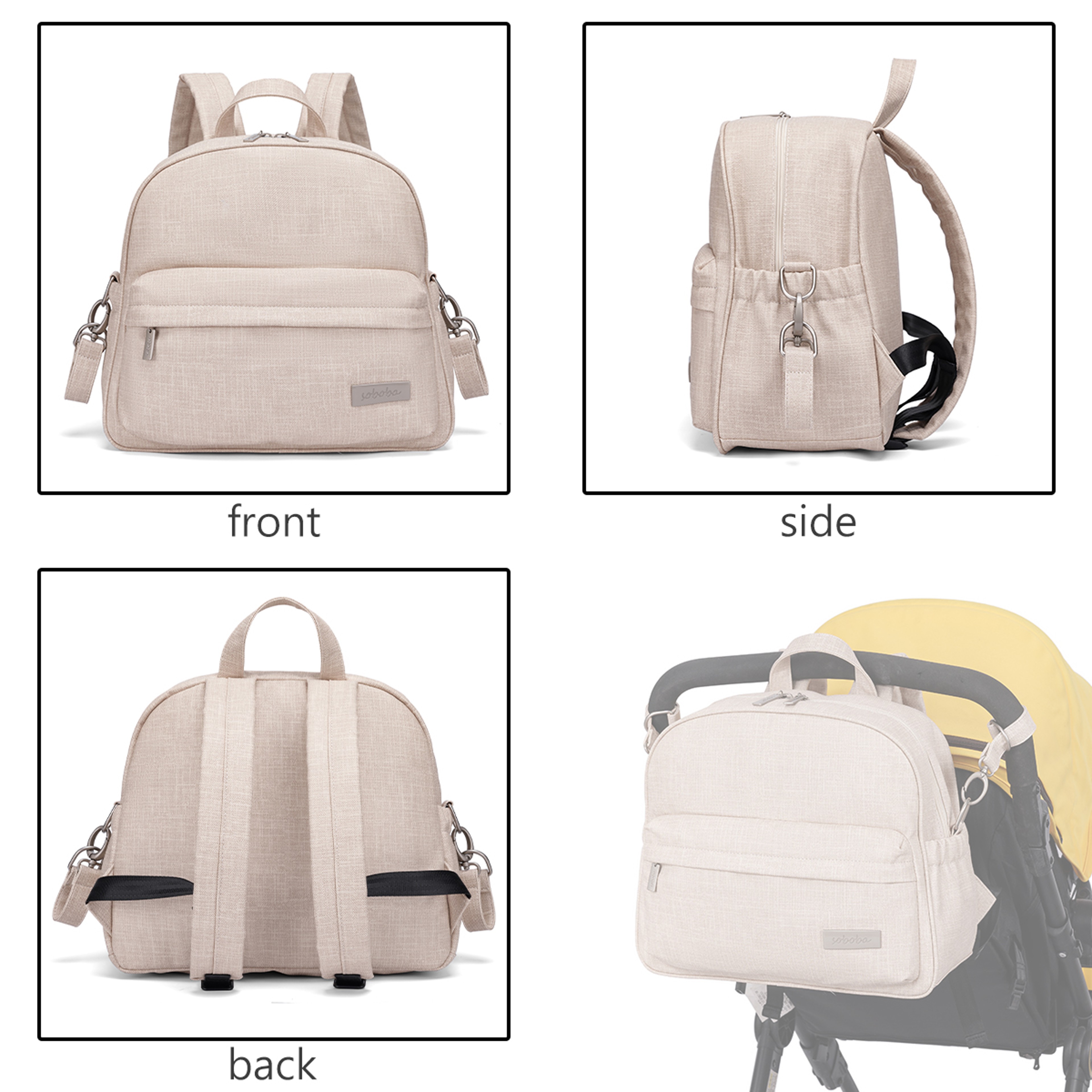 Stylish Diaper Backpack For Women Fashionable Waterproof Nappy Changing Bag Large Capacity Multifun