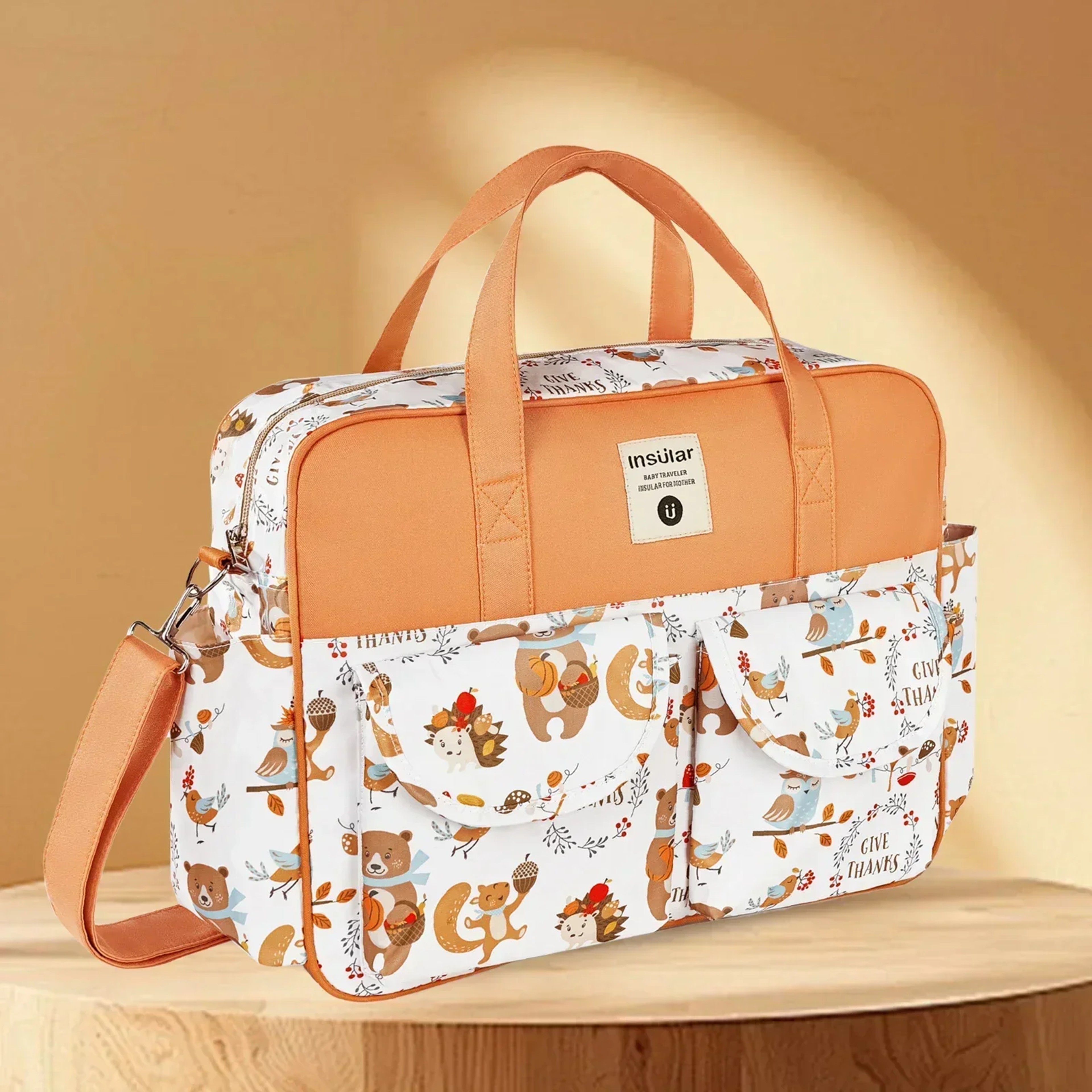 Mommy Diaper Bag For Babies Large Capacity Organiser Waterproof Travel Messenger Cross Body Bag For 4