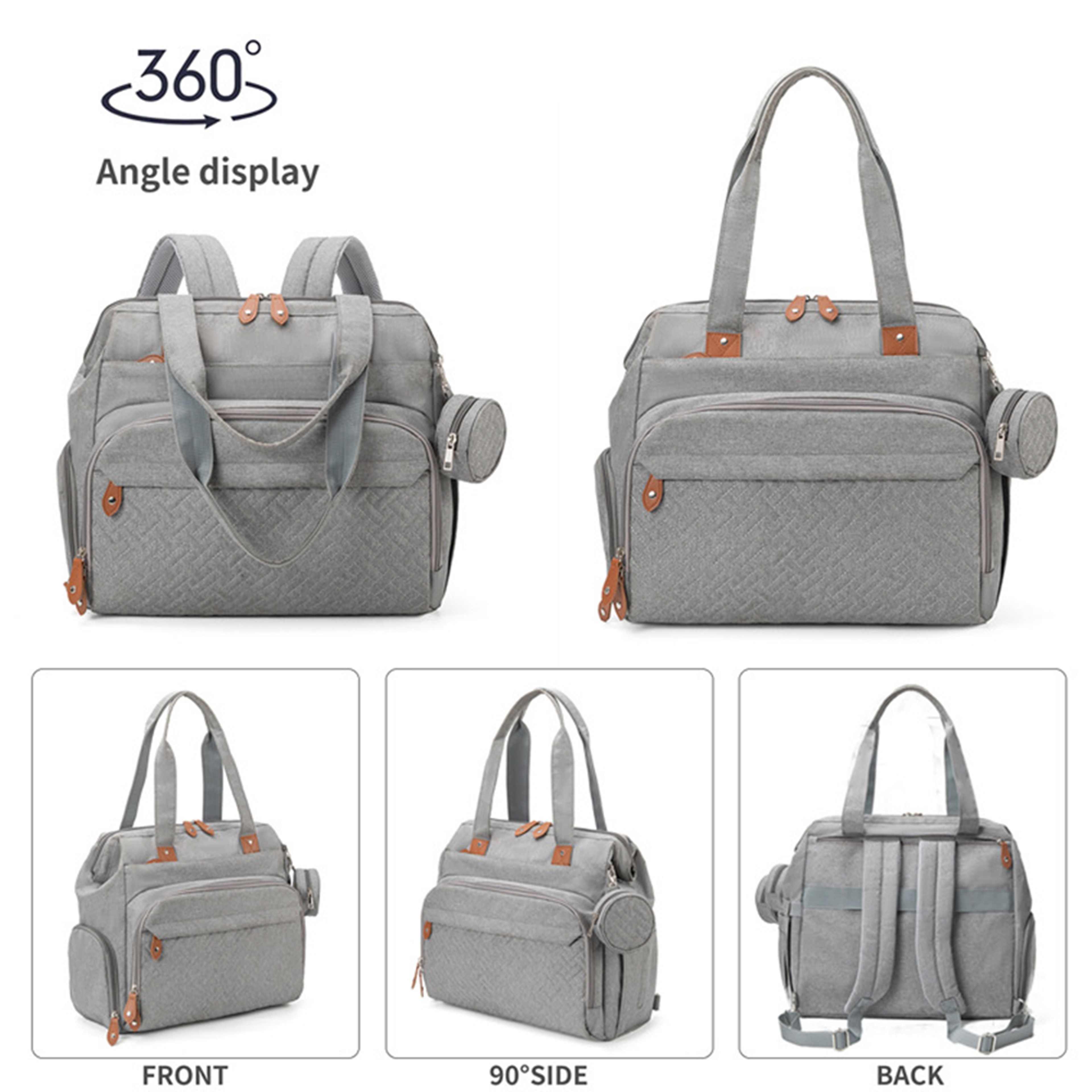 Large Size Mom And Dad Backpack Baby Diaper Bag With Pacifier Bag Nappy Bag For Baby Essentials Mat 1