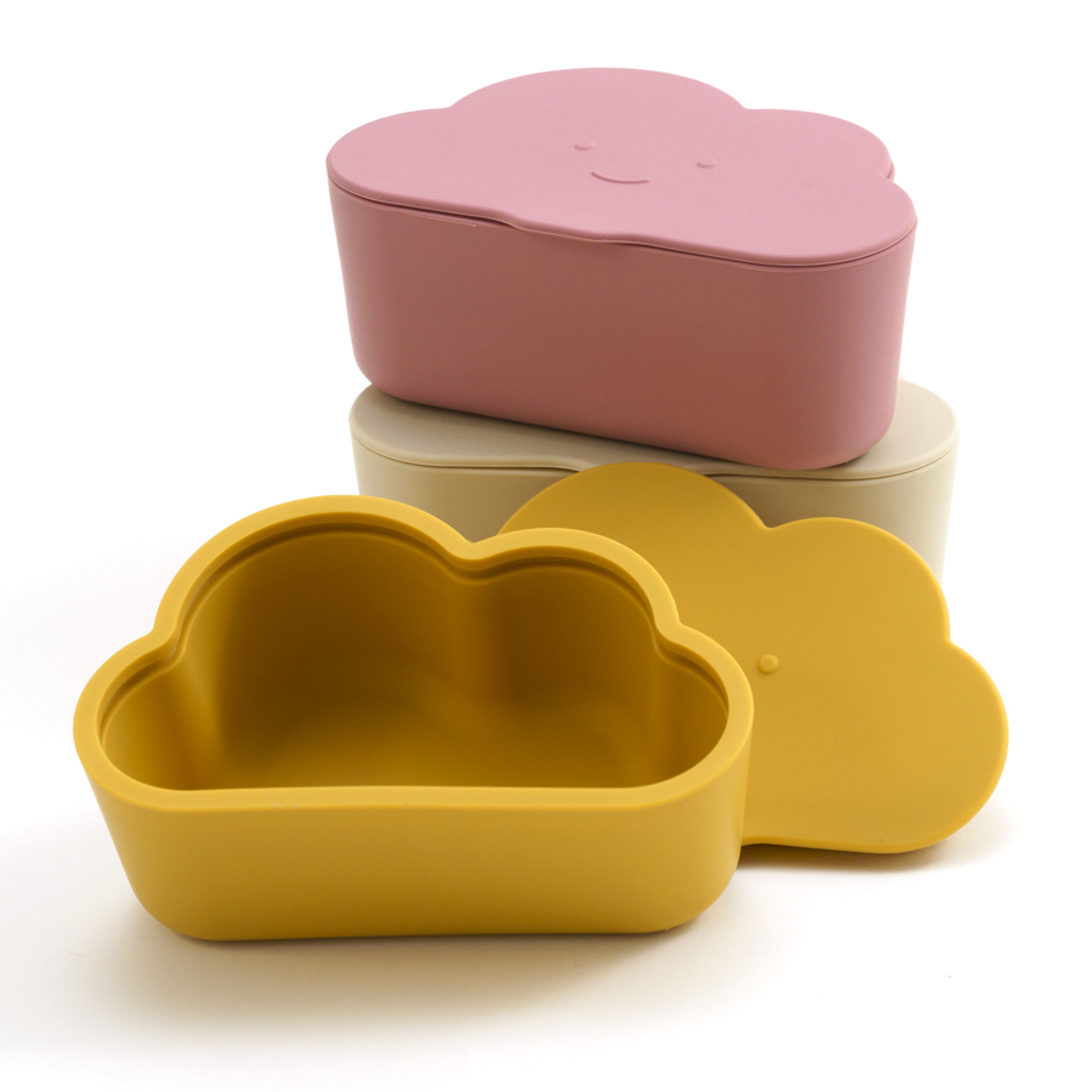 Silicone Baby Snack Box, Kids Solid Color Silicone Food Box, Baby Portable Feeding, Snack Container, Baby Stuff – view 1