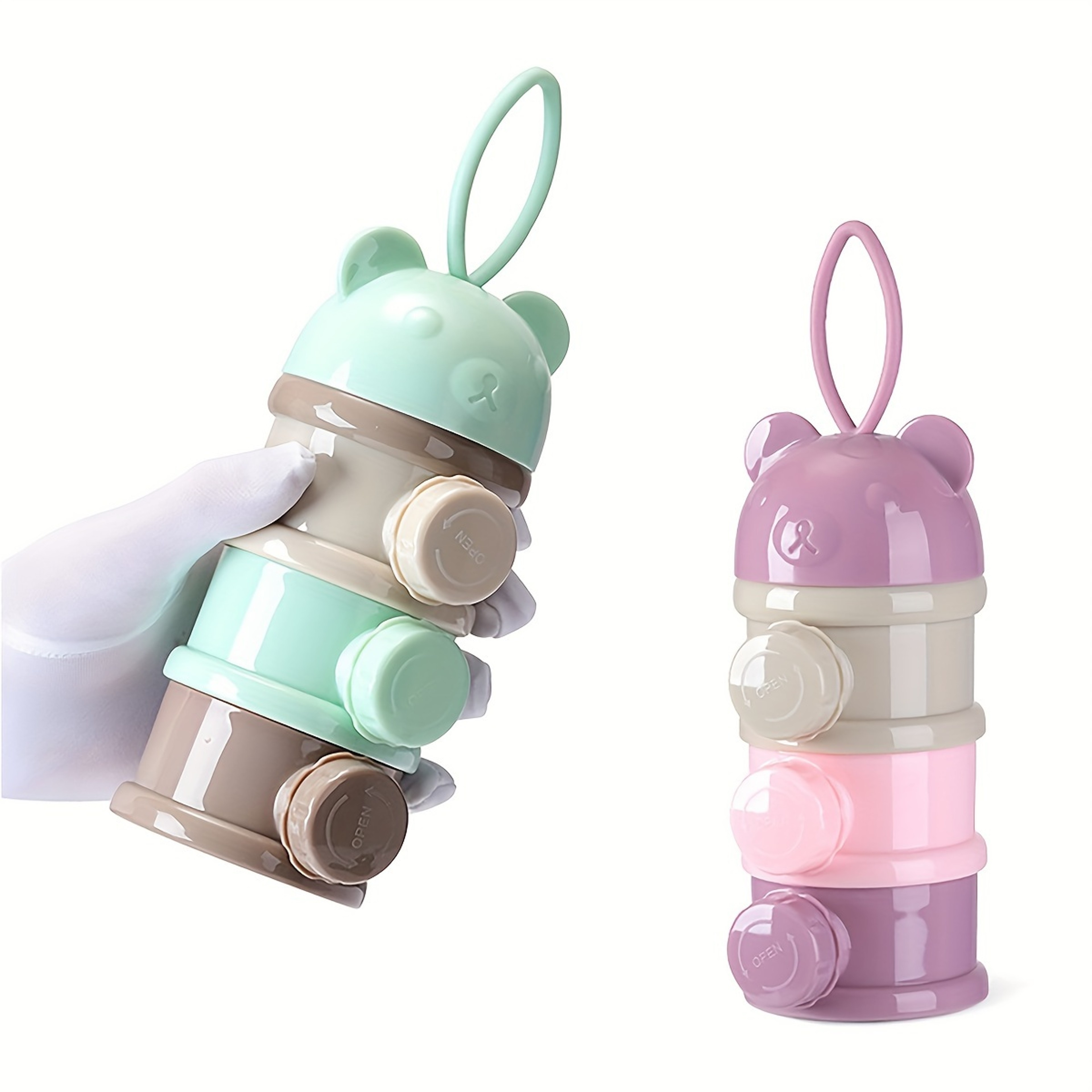 Large Capacity Baby Milk Powder Container With Strap Portable Snack Box Stack Able Food Storage Box 2