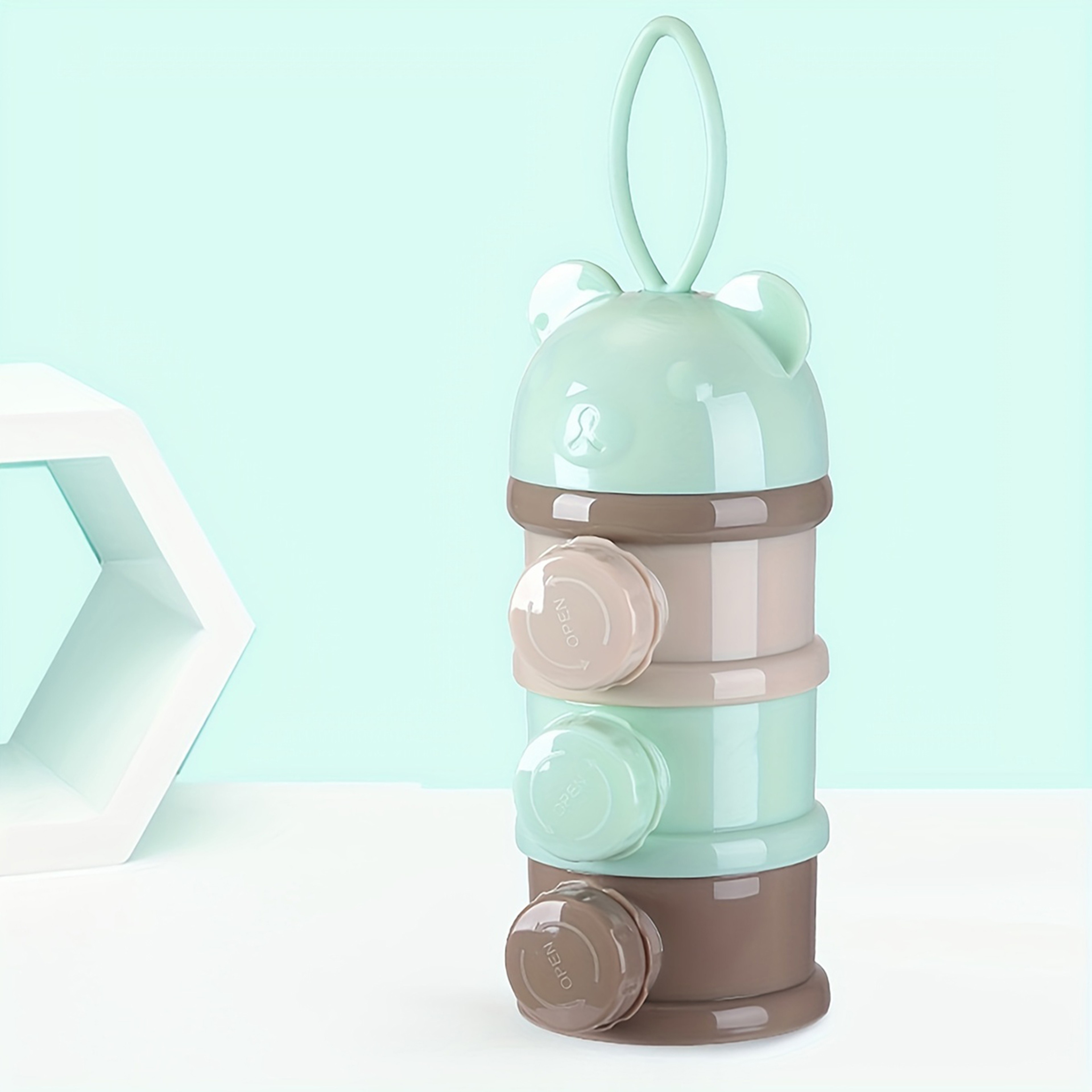 Large Capacity Baby Milk Powder Container With Strap Portable Snack Box Stack Able Food Storage Box 6